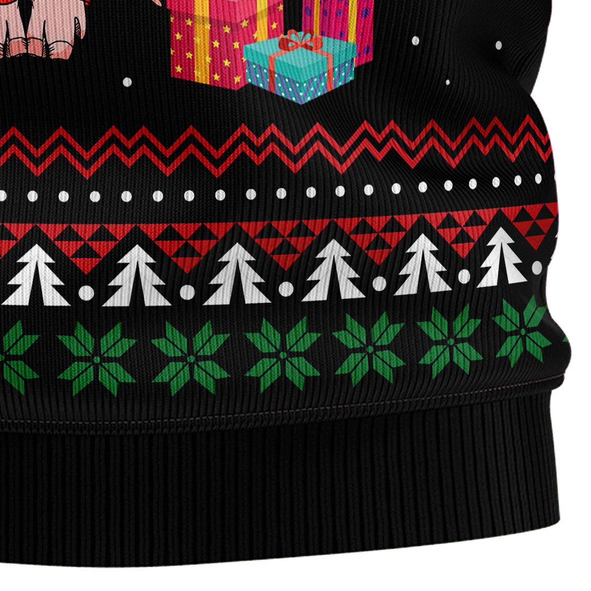 Pig Gorgeous Reindeer Ugly Christmas Sweater for Men and Women, Funny Holiday Party Outfit, Festive Christmas Gift