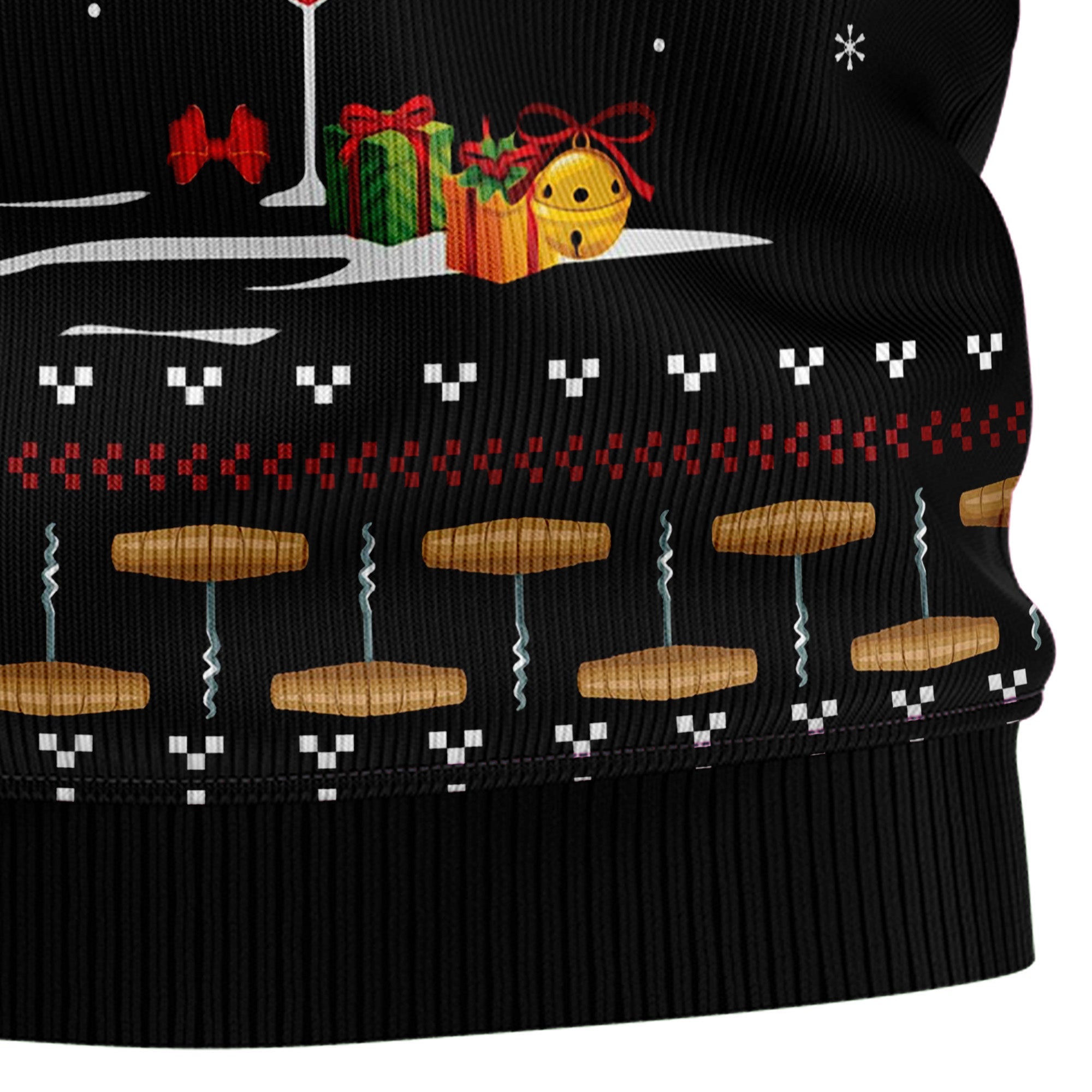 Red Wine Christmas Ugly Christmas Sweater for Men and Women, Funny Holiday Party Outfit, Festive Christmas Gift