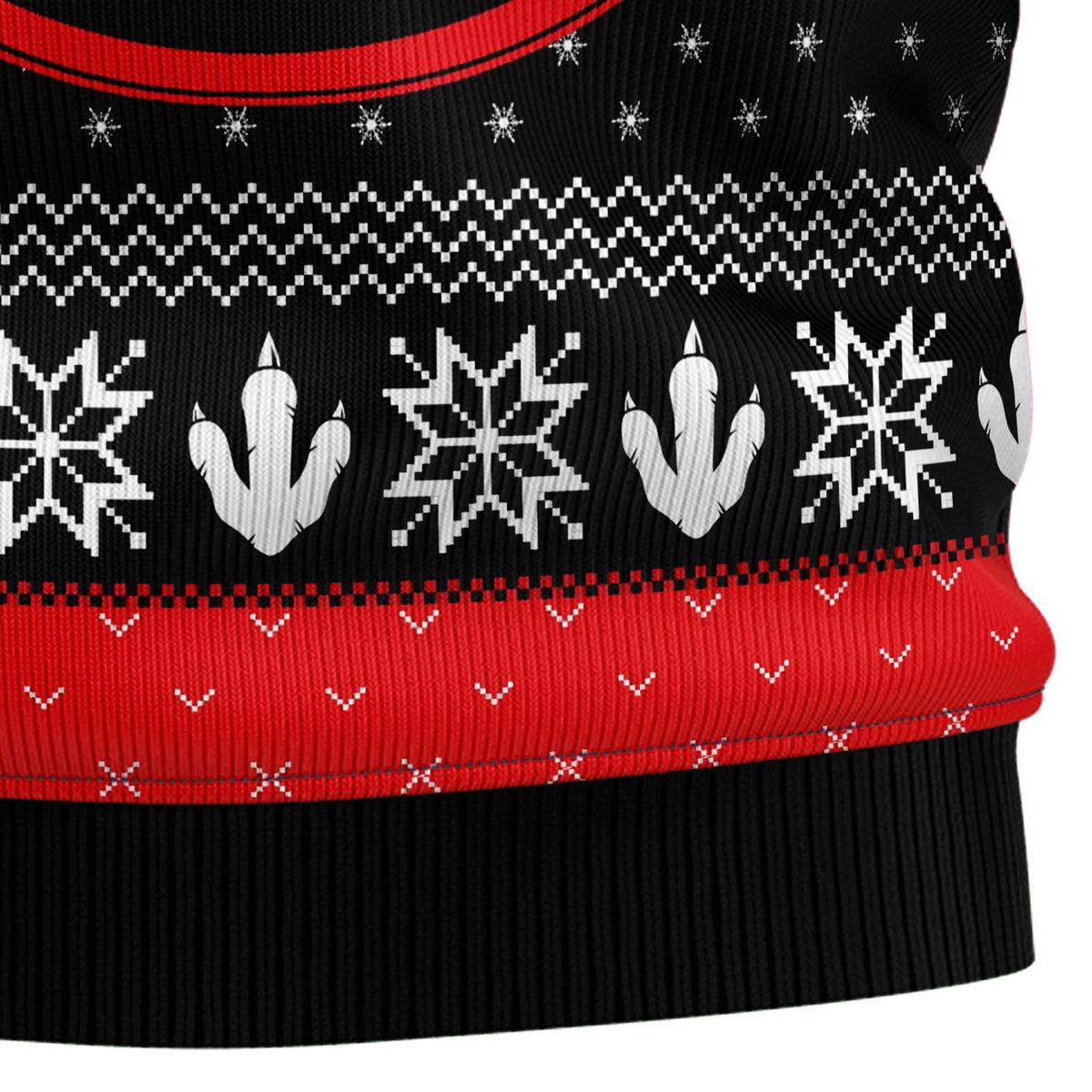 T-Rex Santa Claws Christmas Sweater - Funny Ugly Christmas Sweater for Men and Women, Unisex Holiday Party Outfit