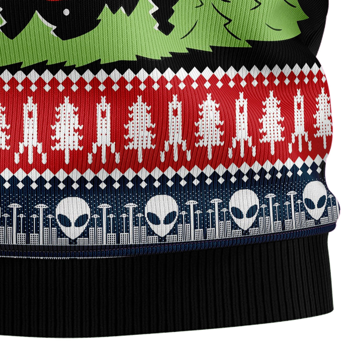 Alien Christmas Sweater - Funny Ugly Christmas Sweater for Men and Women, Unisex Holiday Party Outfit