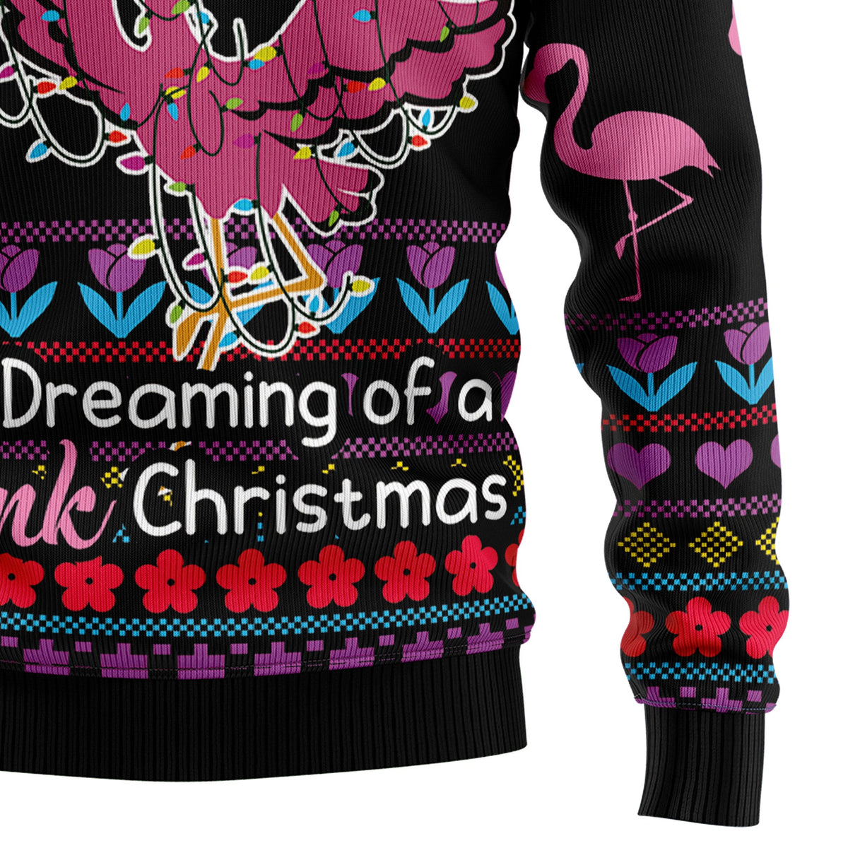 Flamingo Pink Christmas Ugly Christmas Sweater for Men Women, Funny Holiday Party Outfit, Festive Xmas Gift