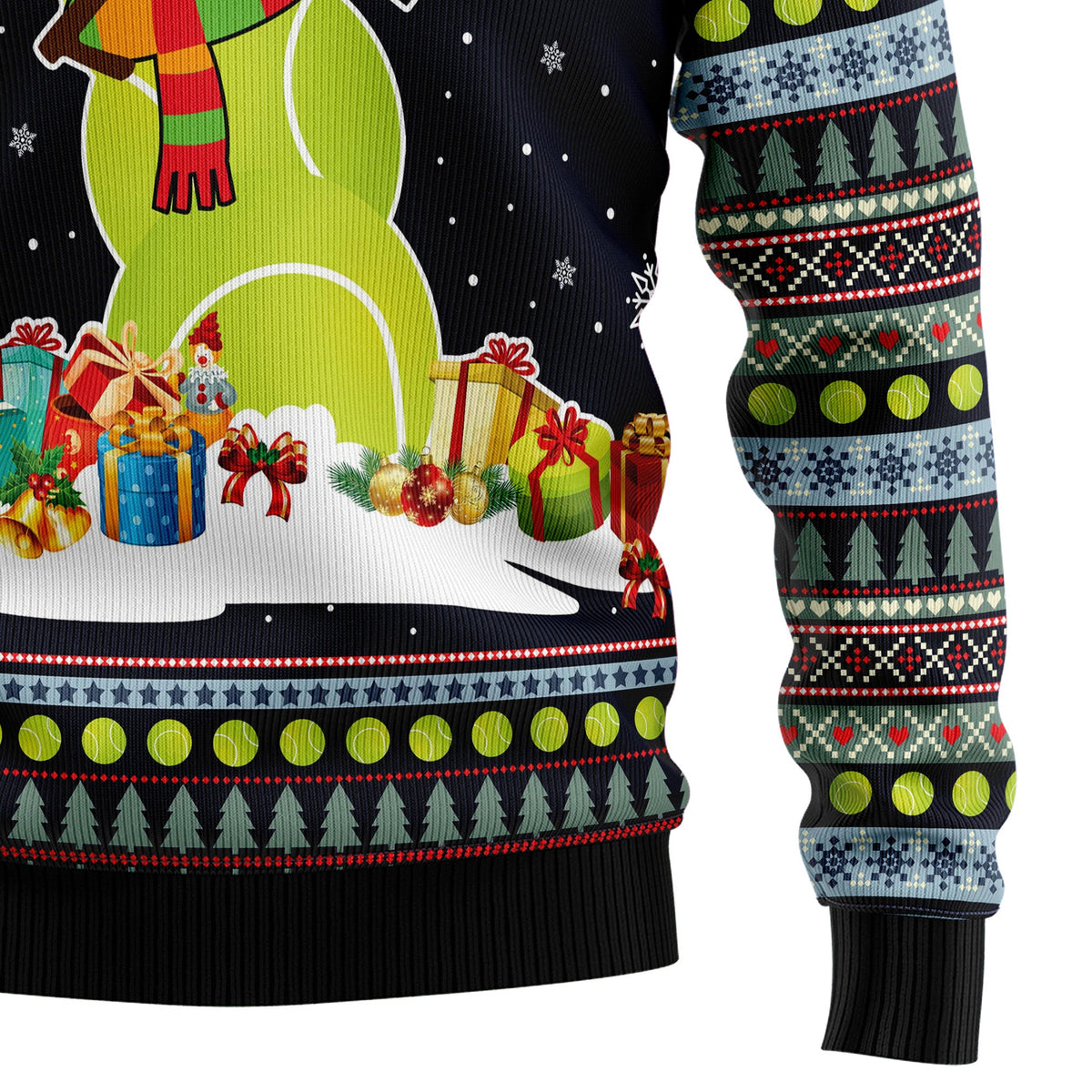 Tennis Snowman Ugly Christmas Sweater for Men and Women, Funny Holiday Party Outfit, Festive Christmas Gift