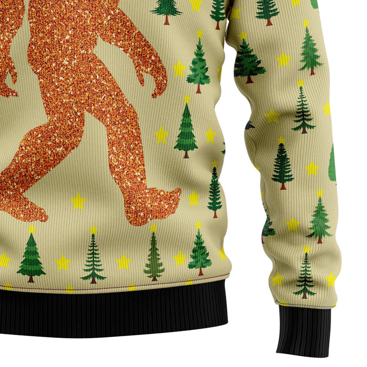 Bigfoot Sasquatch Christmas Sweater - Funny Ugly Christmas Sweater for Men and Women, Unisex Holiday Party Outfit
