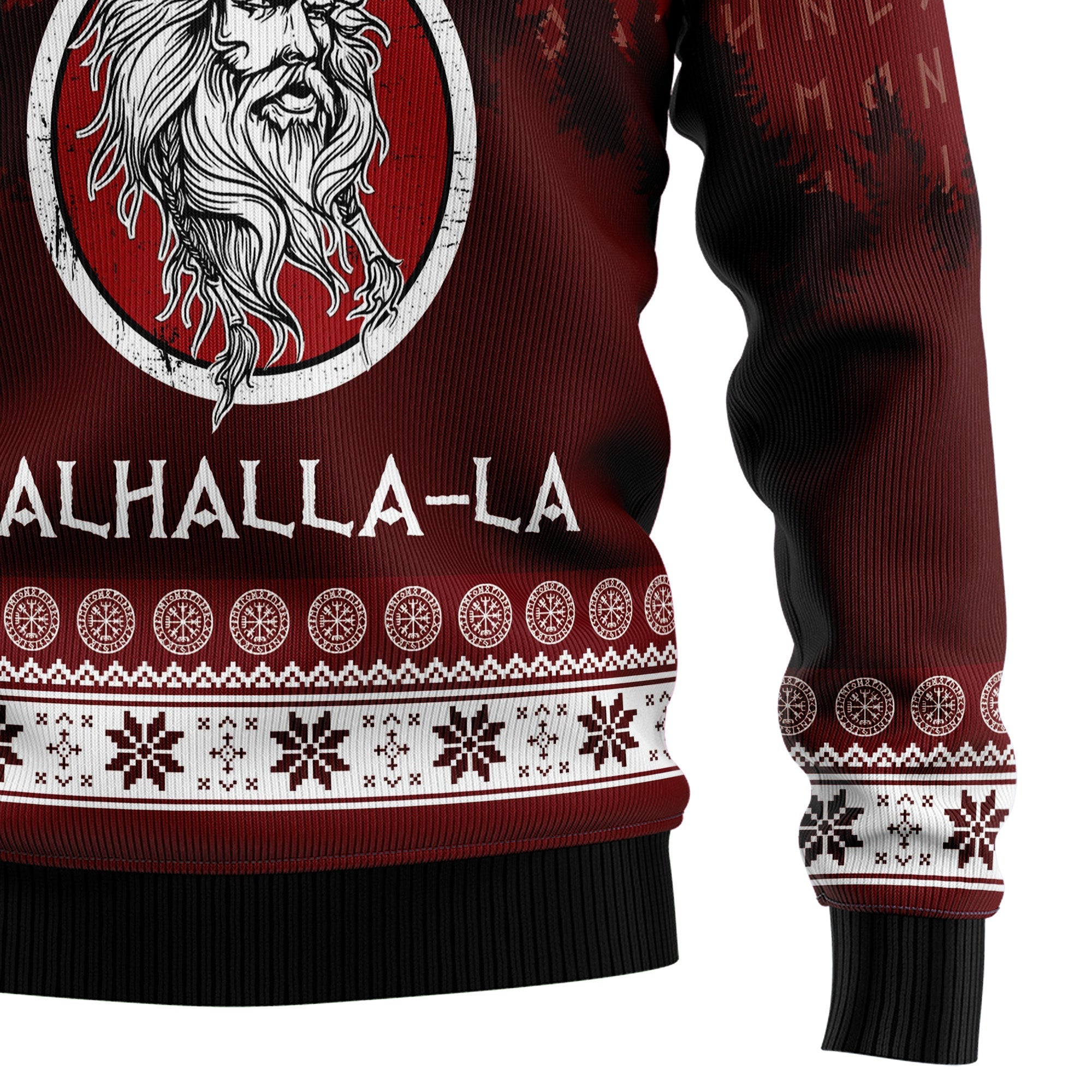 Fa-la-la-la Valhalla-la Viking Ugly Christmas Sweater for Men Women, Funny Holiday Party Outfit, Festive Xmas Gift