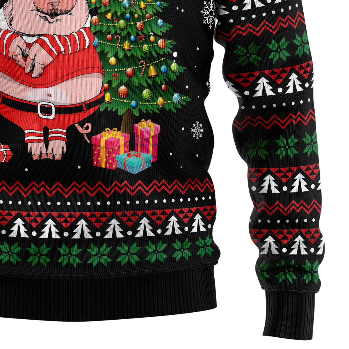 Pig Gorgeous Reindeer Ugly Christmas Sweater for Men and Women, Funny Holiday Party Outfit, Festive Christmas Gift