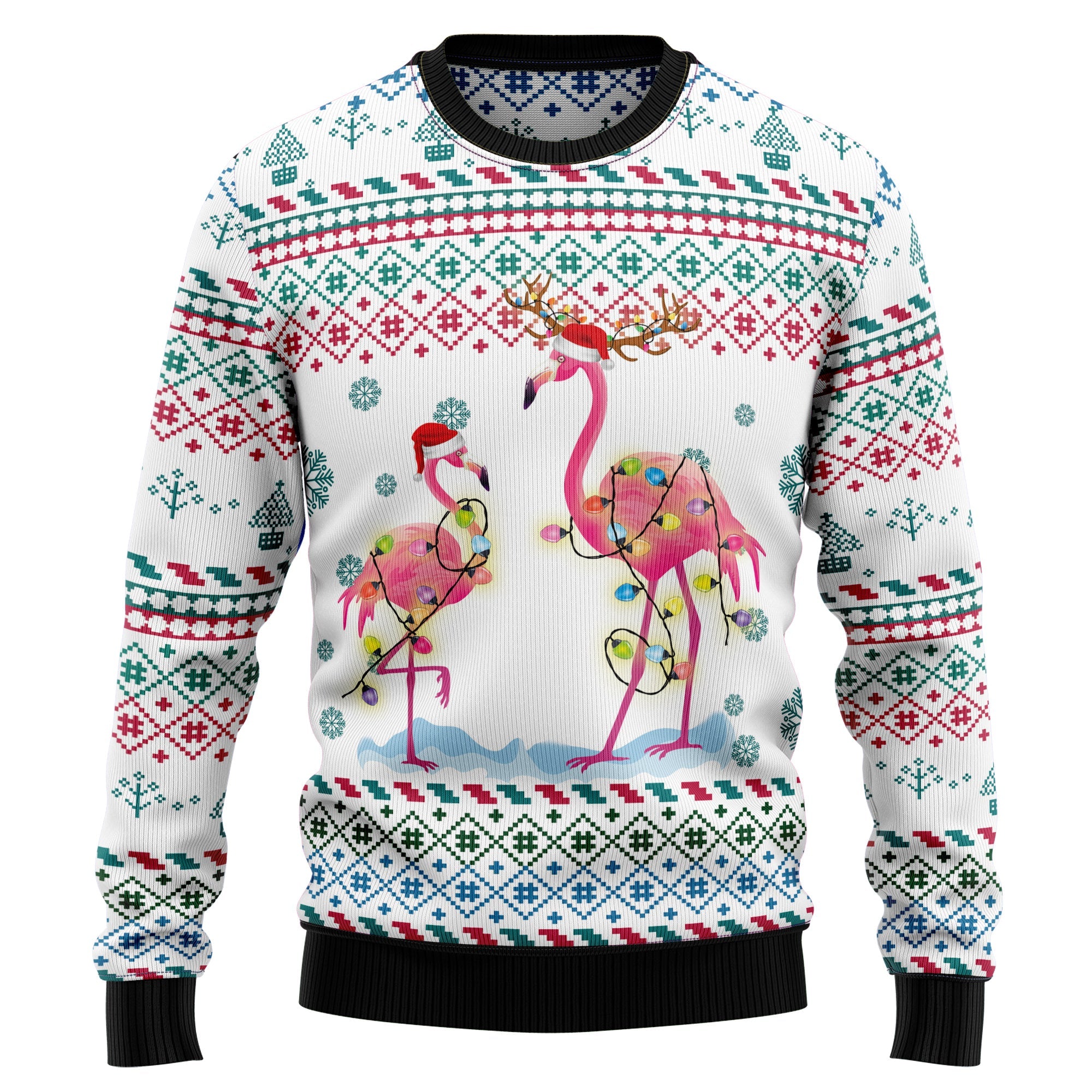 Flamingo Christmas Reunion Ugly Christmas Sweater for Men and Women, Funny Holiday Party Outfit, Festive Christmas Gift