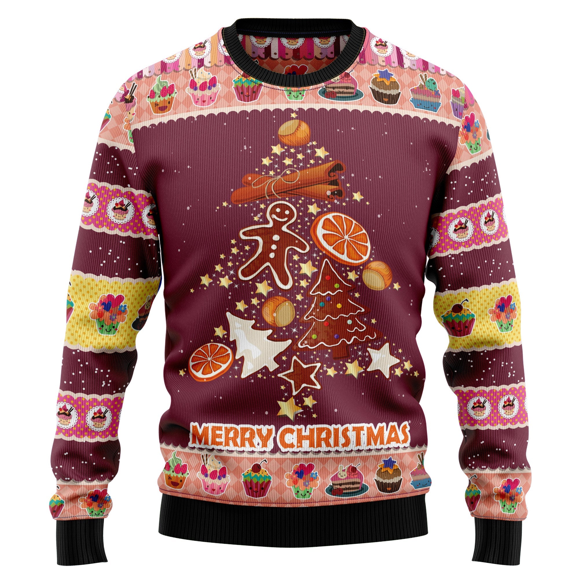 Gingerbread Christmas Tree Ugly Christmas Sweater for Men and Women, Funny Holiday Party Outfit, Festive Christmas Gift