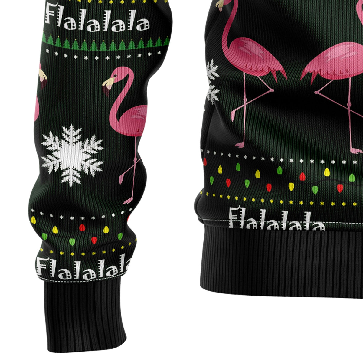 Flamingo Flalala Ugly Christmas Sweater for Men and Women, Funny Holiday Party Outfit, Festive Christmas Gift