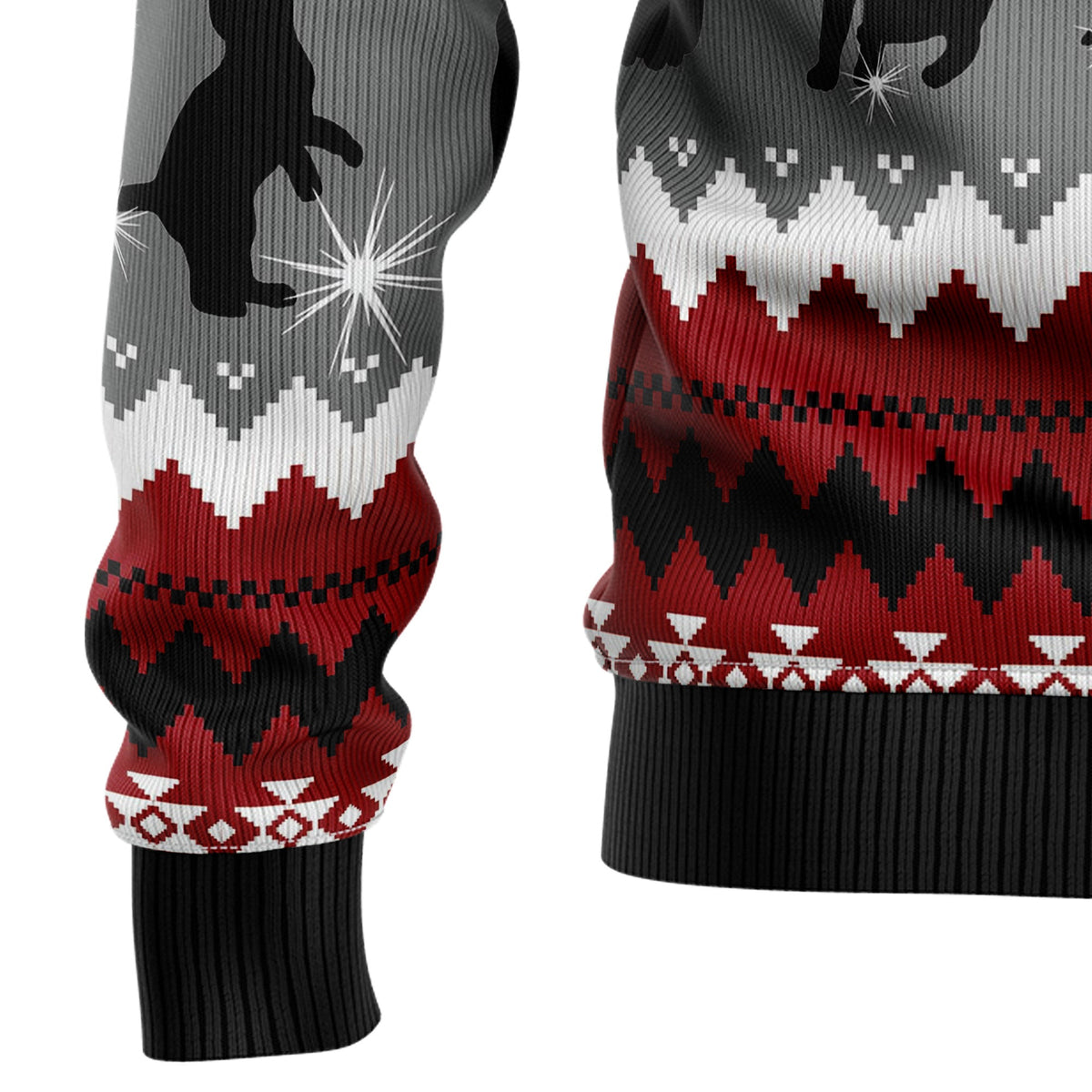 Black Cat Tree Killer Ugly Christmas Sweater for Men and Women, Funny Holiday Party Outfit, Festive Christmas Gift