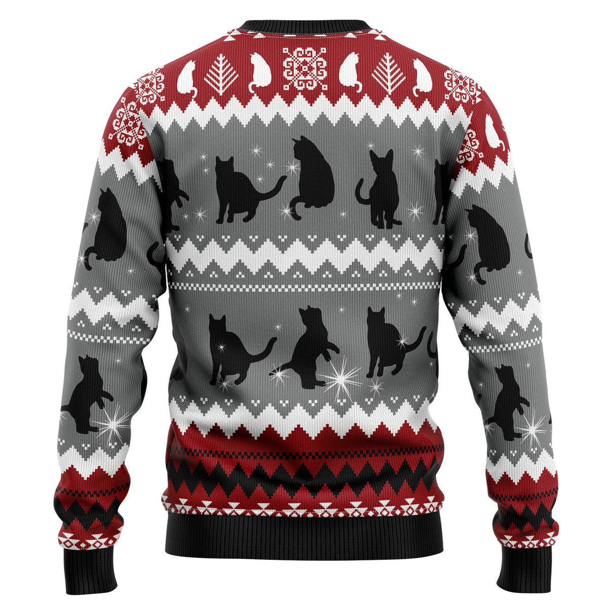 Black Cat Tree Killer Ugly Christmas Sweater for Men and Women, Funny Holiday Party Outfit, Festive Christmas Gift