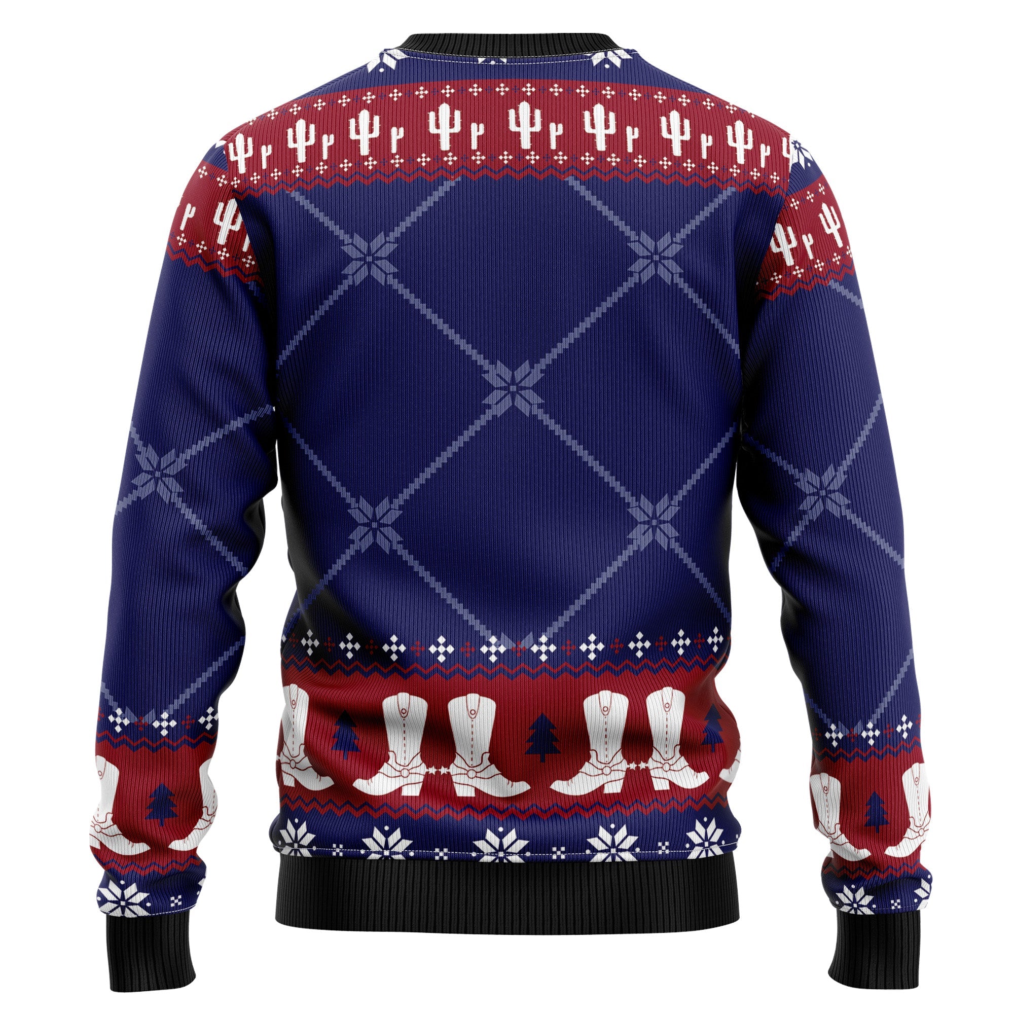 Texas Map Symbols Pattern Ugly Christmas Sweater - Unisex Holiday Party Pullover, Funny Christmas Gift for Men Women