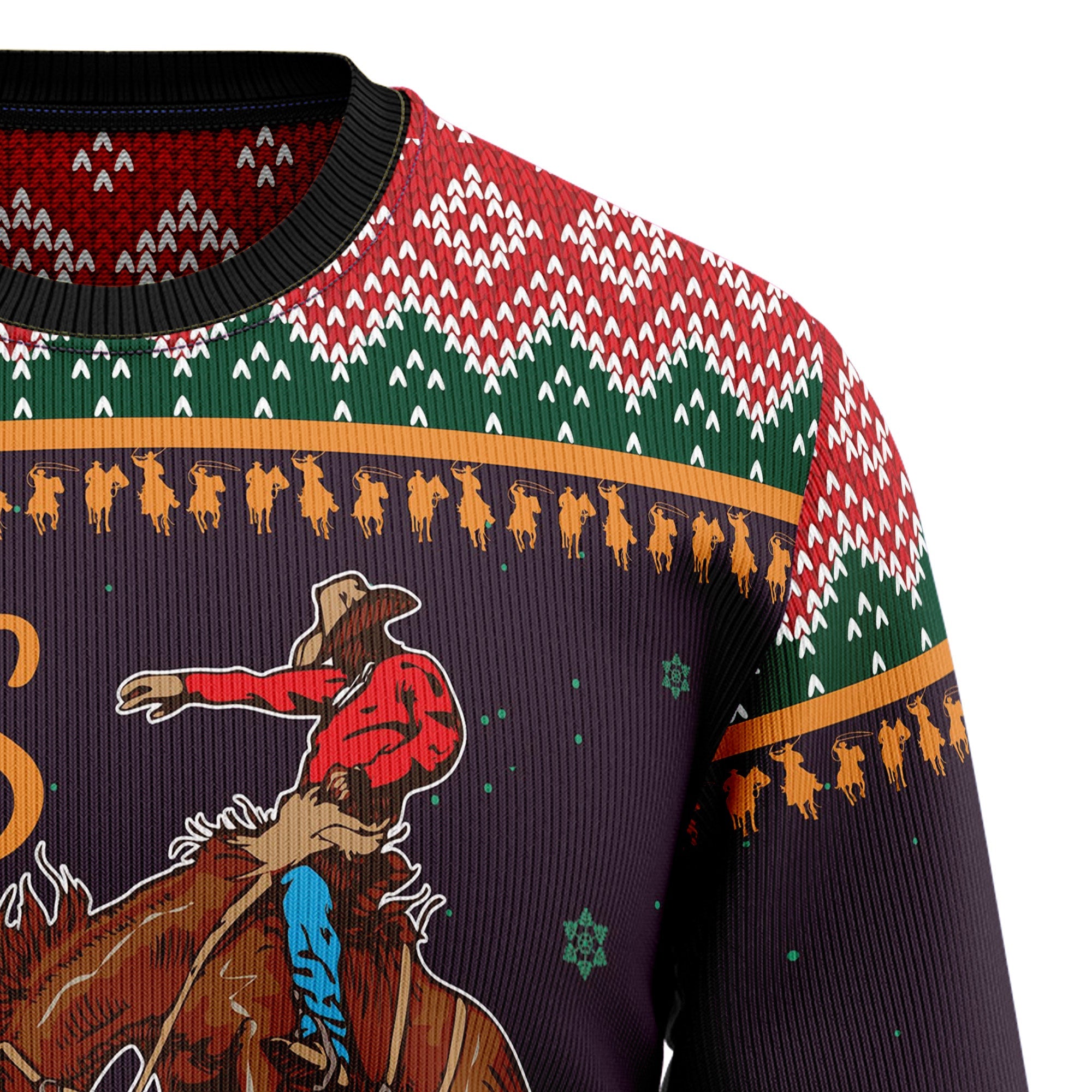Cowboy Season Ugly Christmas Sweater - Funny Holiday Party Pullover for Men and Women, Festive Christmas Gift 2026