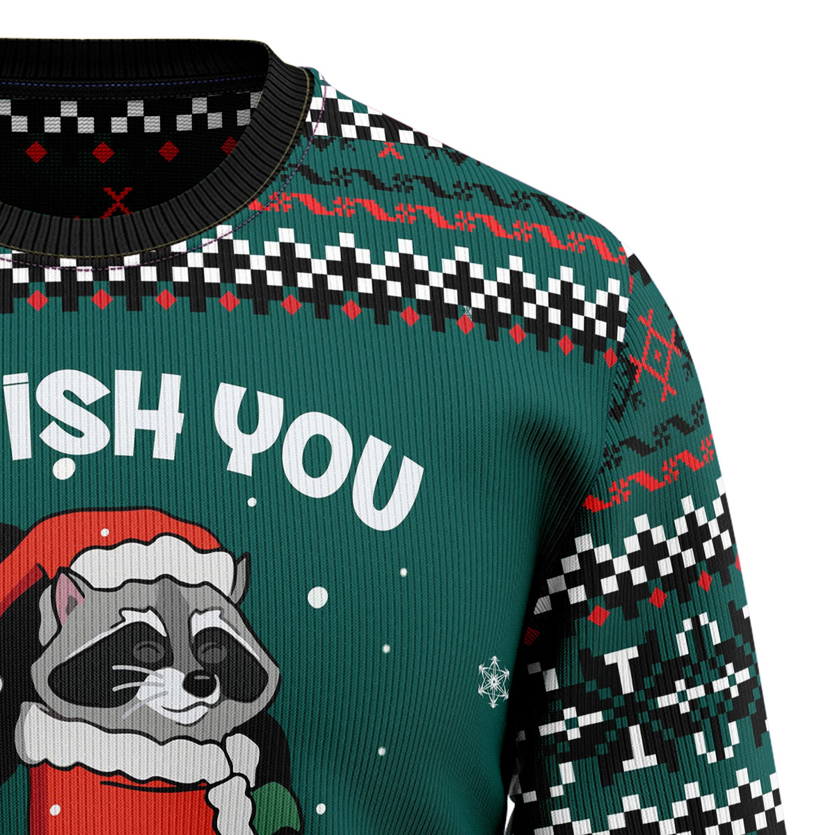 Raccoon Trashy Christmas Ugly Christmas Sweater for Men Women, Funny Holiday Party Outfit, Festive Xmas Gift