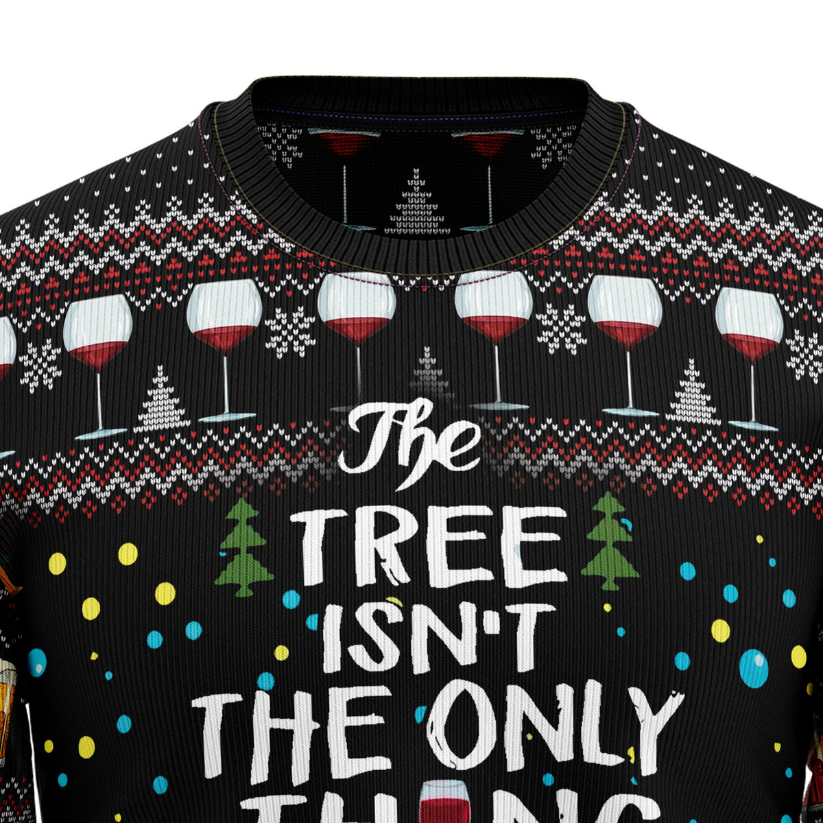 Funny Lit Christmas Ugly Sweater, The Tree Isn’t The Only Thing Getting Lit Holiday Sweater, Party Gift for Christmas Celebrations