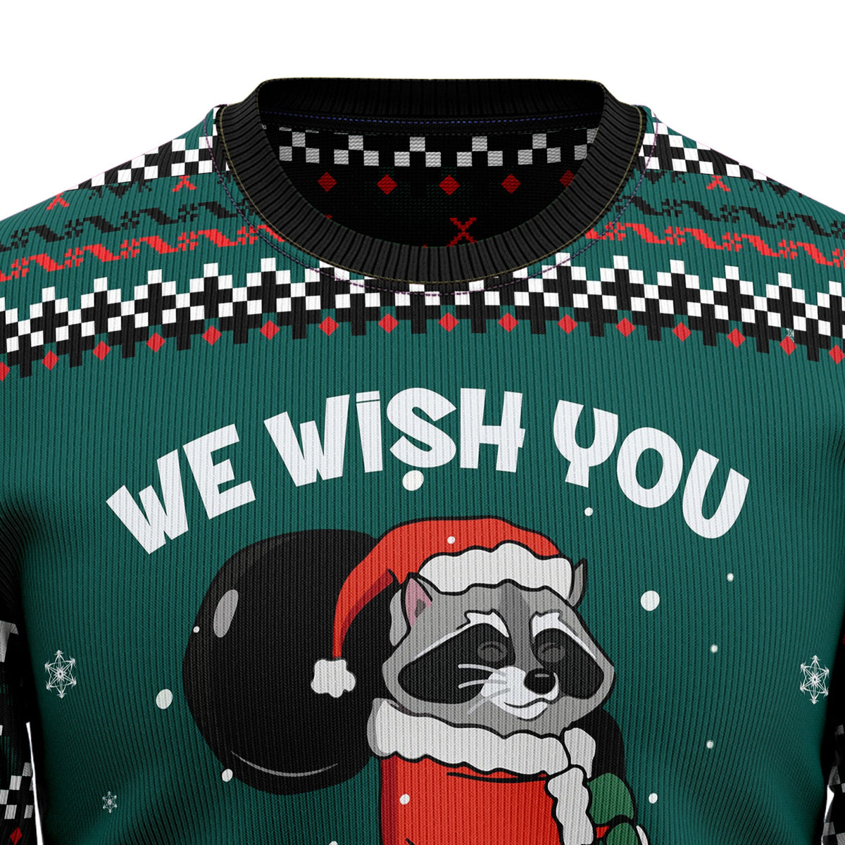 Raccoon Trashy Christmas Ugly Christmas Sweater for Men Women, Funny Holiday Party Outfit, Festive Xmas Gift