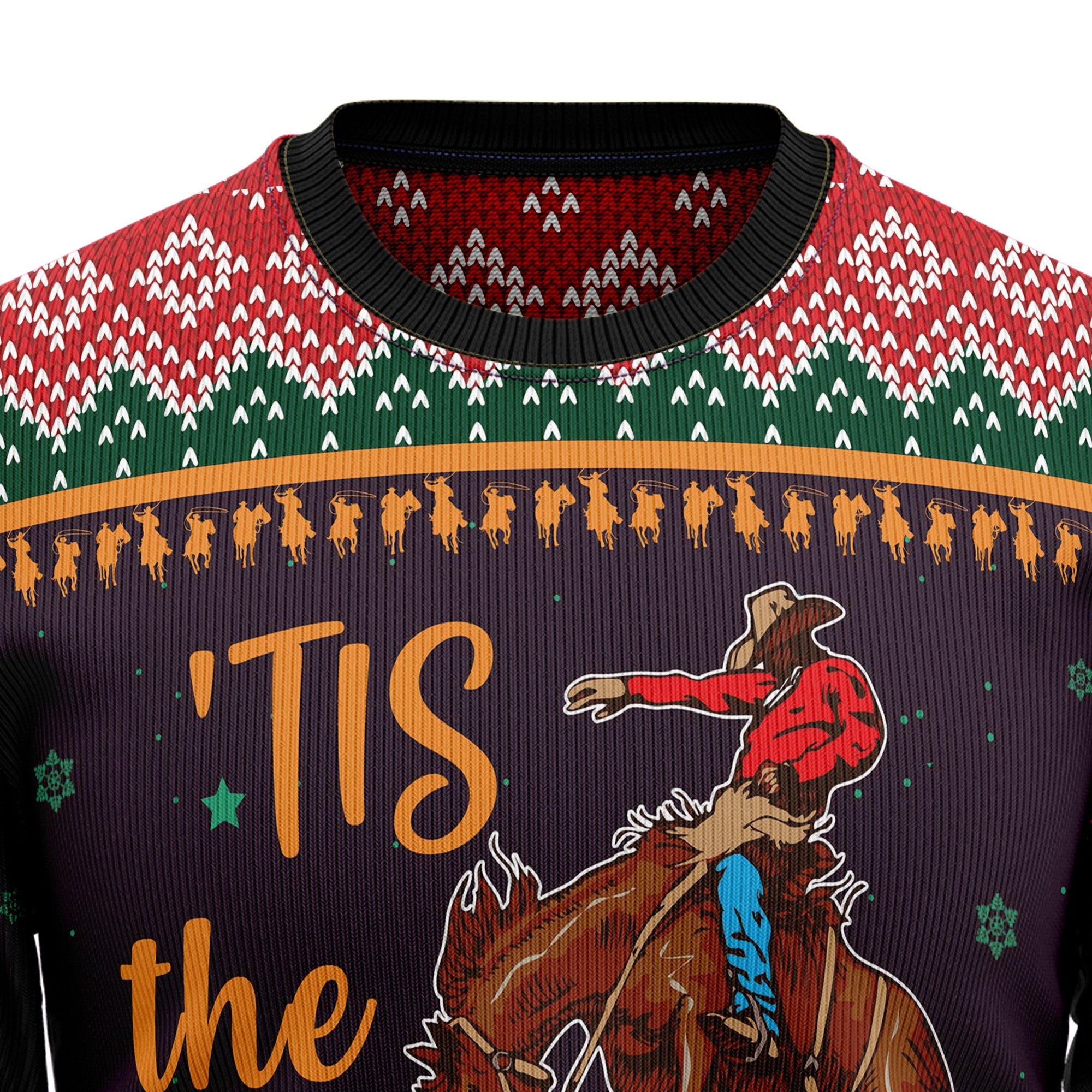 Cowboy Season Ugly Christmas Sweater - Funny Holiday Party Pullover for Men and Women, Festive Christmas Gift 2026