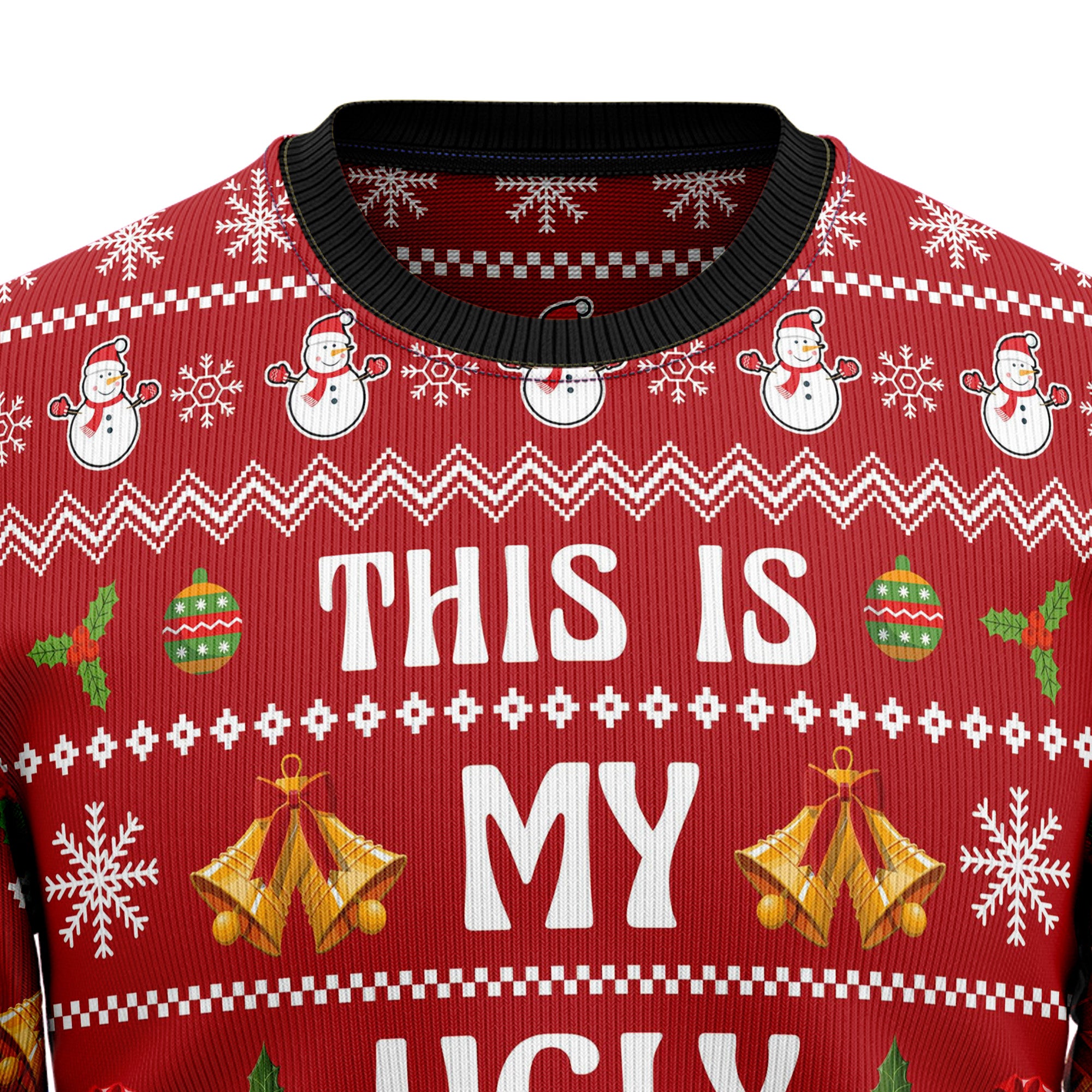 Texas Cowboy Ugly Christmas Sweater for Men and Women, This Is My Ugly Sweater Quote, Funny Holiday Party Gift