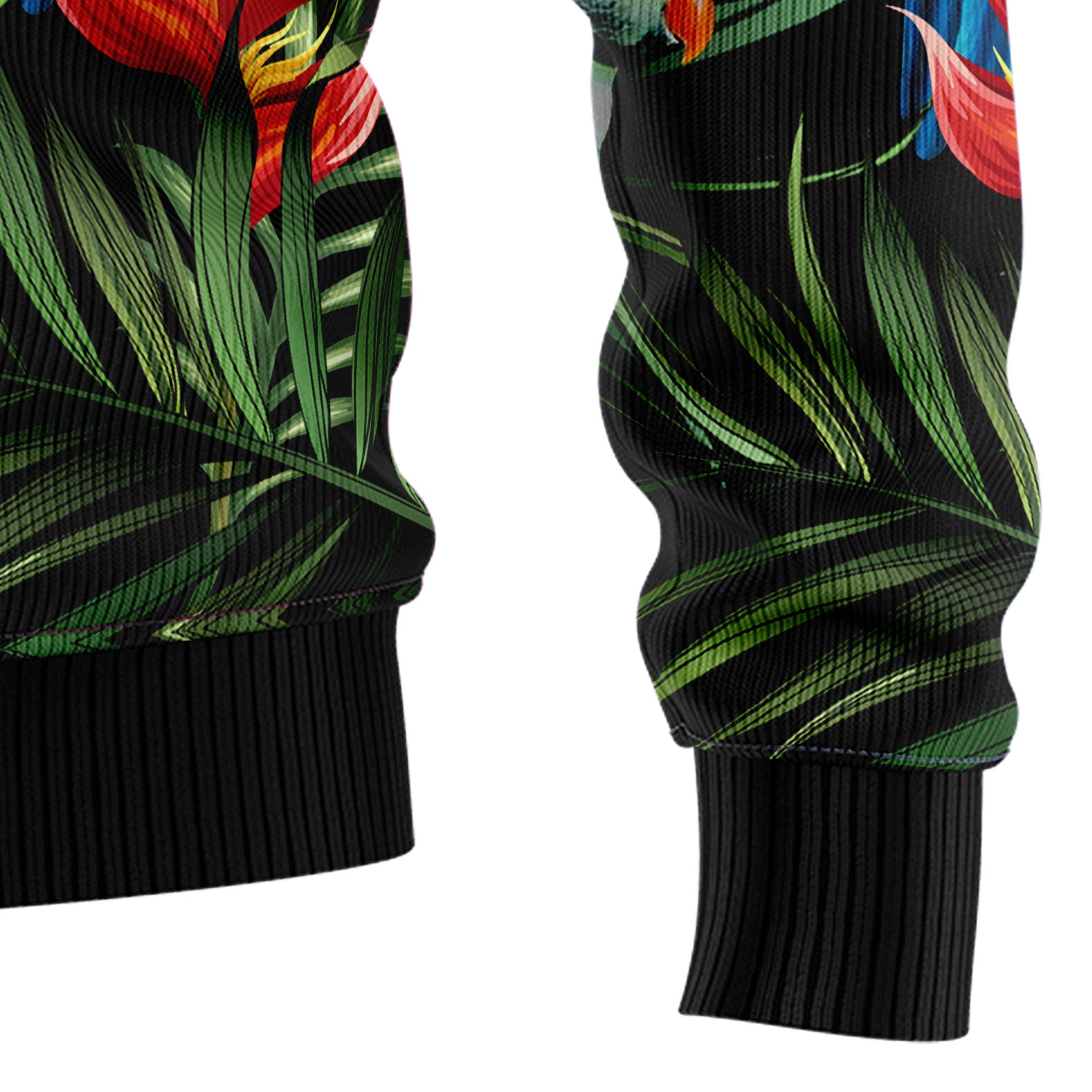 Tropical Christmas Parrot Ugly Christmas Sweater for Men and Women, Funny Holiday Party Gift for Parrot Lovers