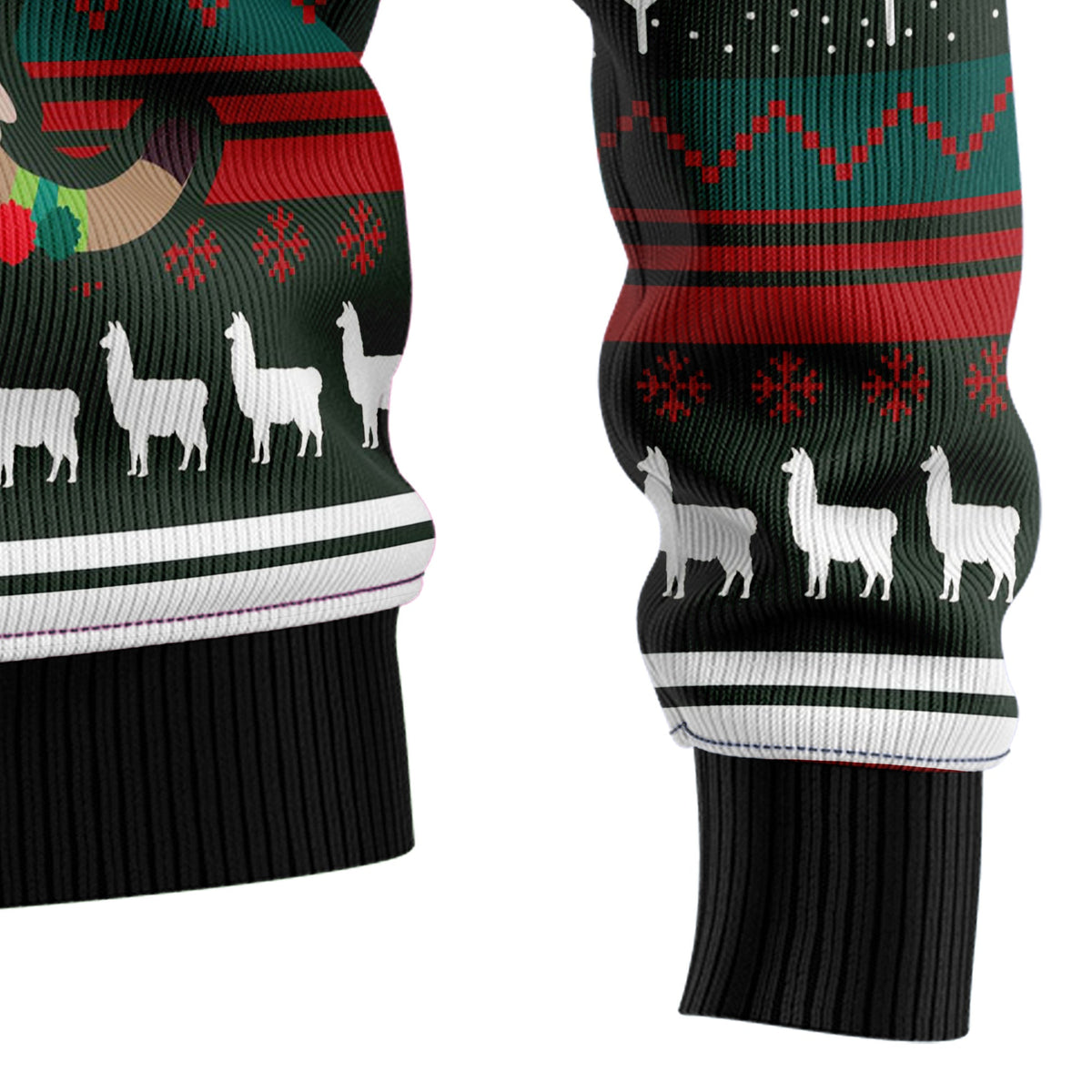 Fa La La La Llama Ugly Christmas Sweater, Unisex Xmas Party Outfit, Fun Holiday Gift for Llama and Animal Lovers