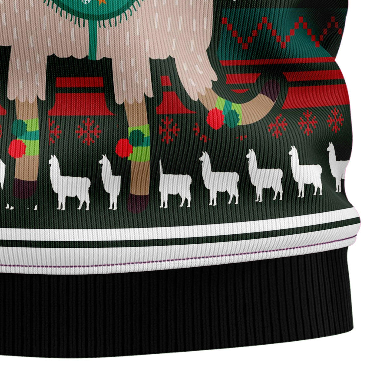 Fa La La La Llama Ugly Christmas Sweater, Unisex Xmas Party Outfit, Fun Holiday Gift for Llama and Animal Lovers