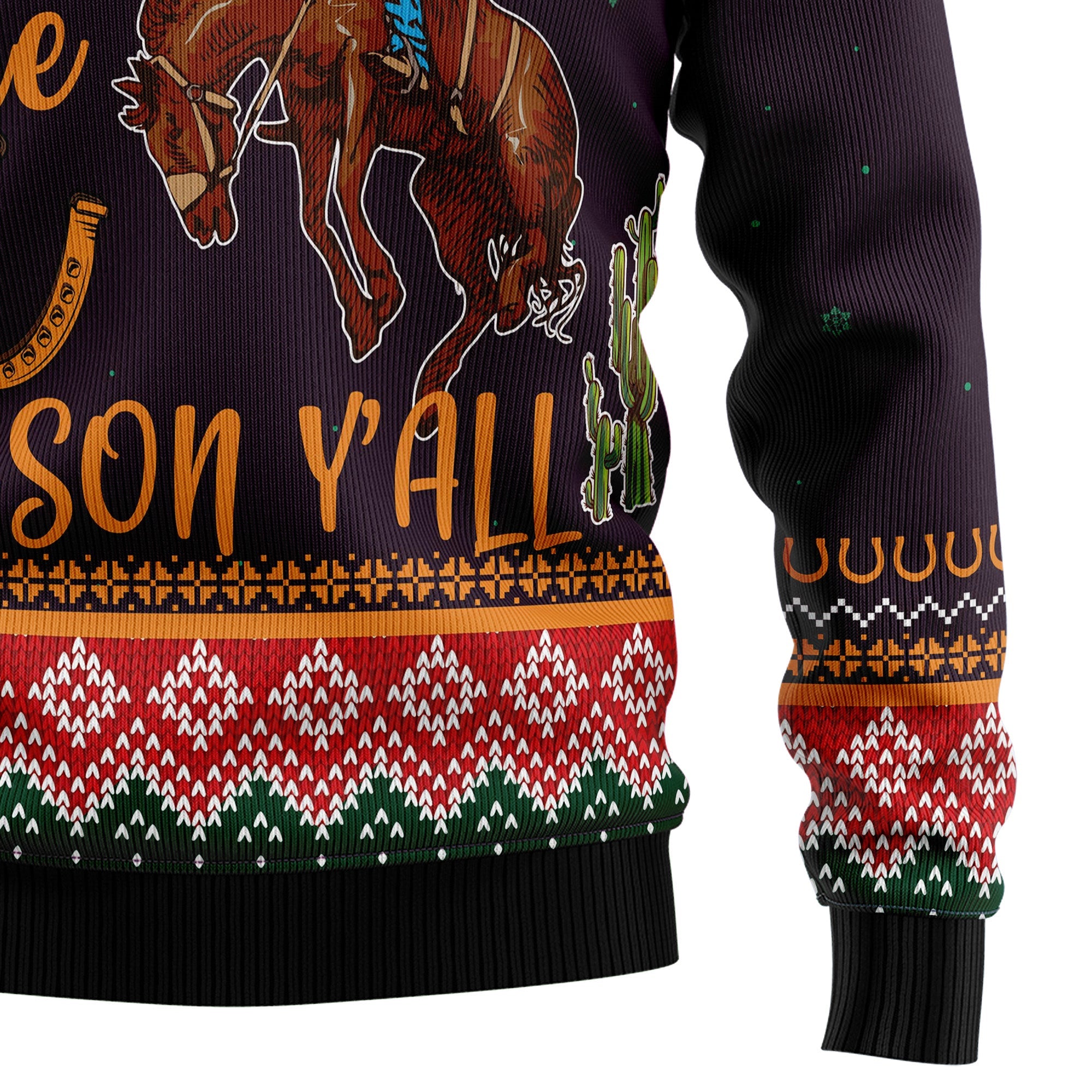 Cowboy Season Ugly Christmas Sweater - Funny Holiday Party Pullover for Men and Women, Festive Christmas Gift 2026