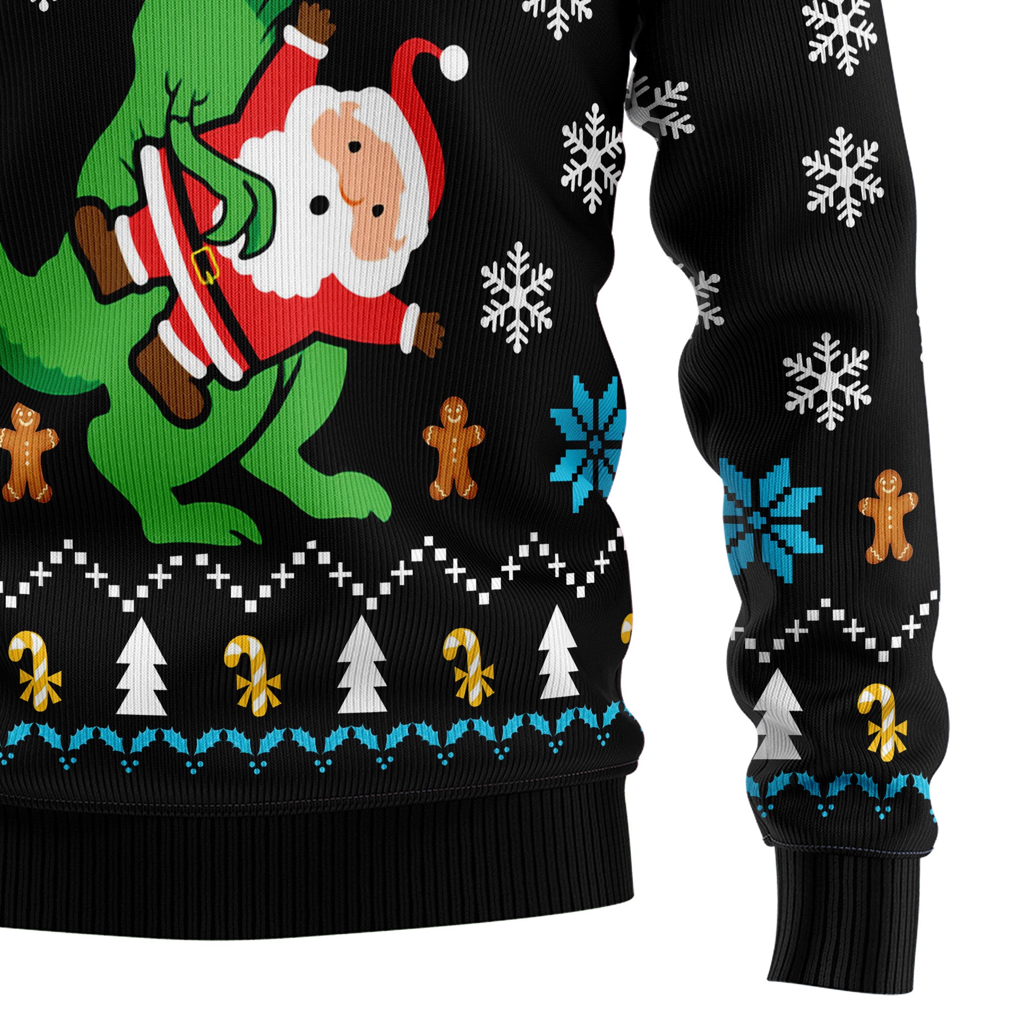 Christmas Dinosaur Ugly Christmas Sweater, Funny Holiday Party Outfit for Men and Women, Gift for Dinosaur Fans
