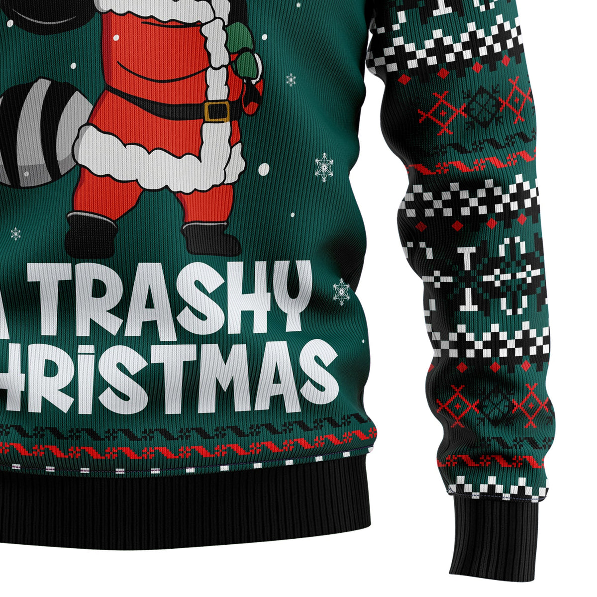 Raccoon Trashy Christmas Ugly Christmas Sweater for Men Women, Funny Holiday Party Outfit, Festive Xmas Gift