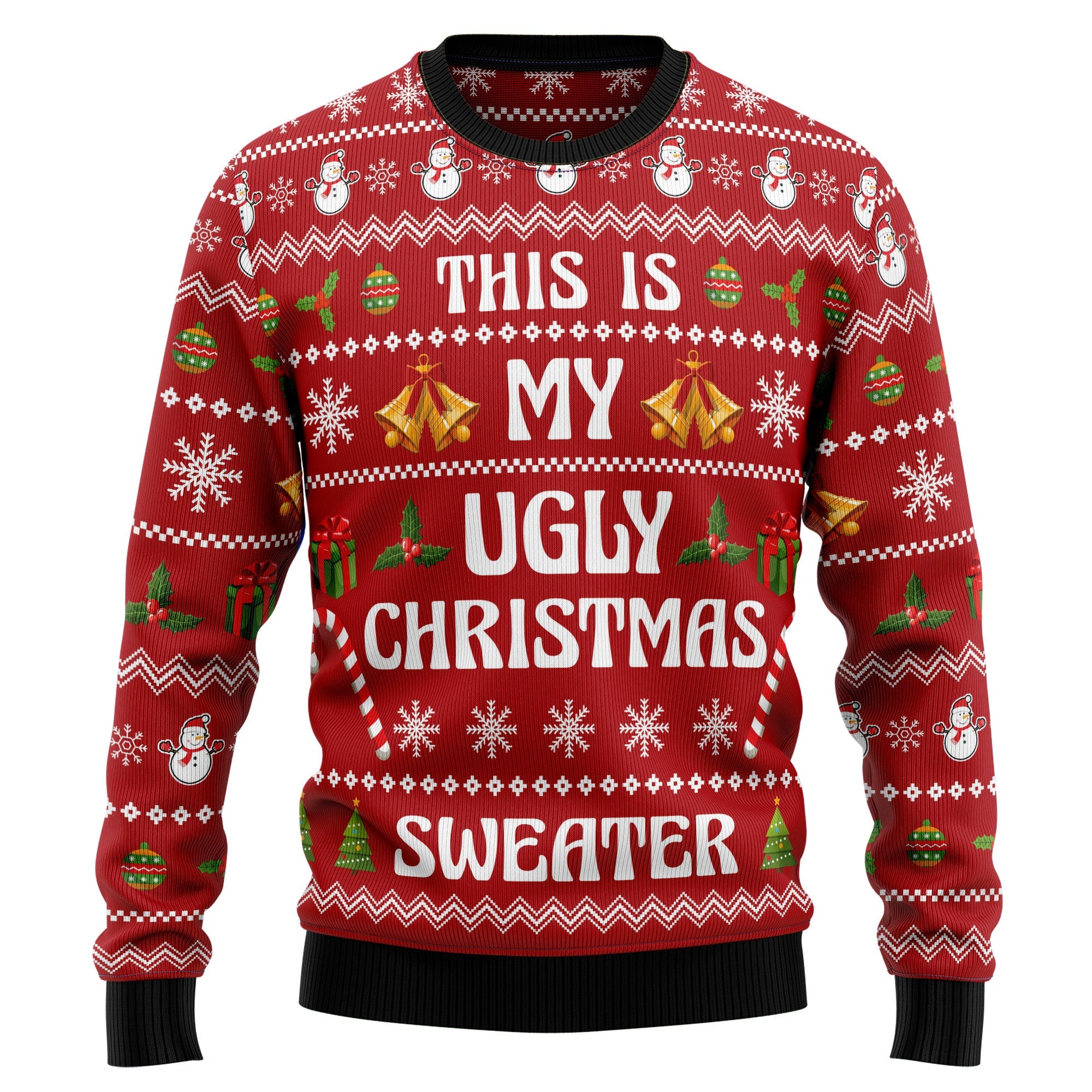 Texas Cowboy Ugly Christmas Sweater for Men and Women, This Is My Ugly Sweater Quote, Funny Holiday Party Gift