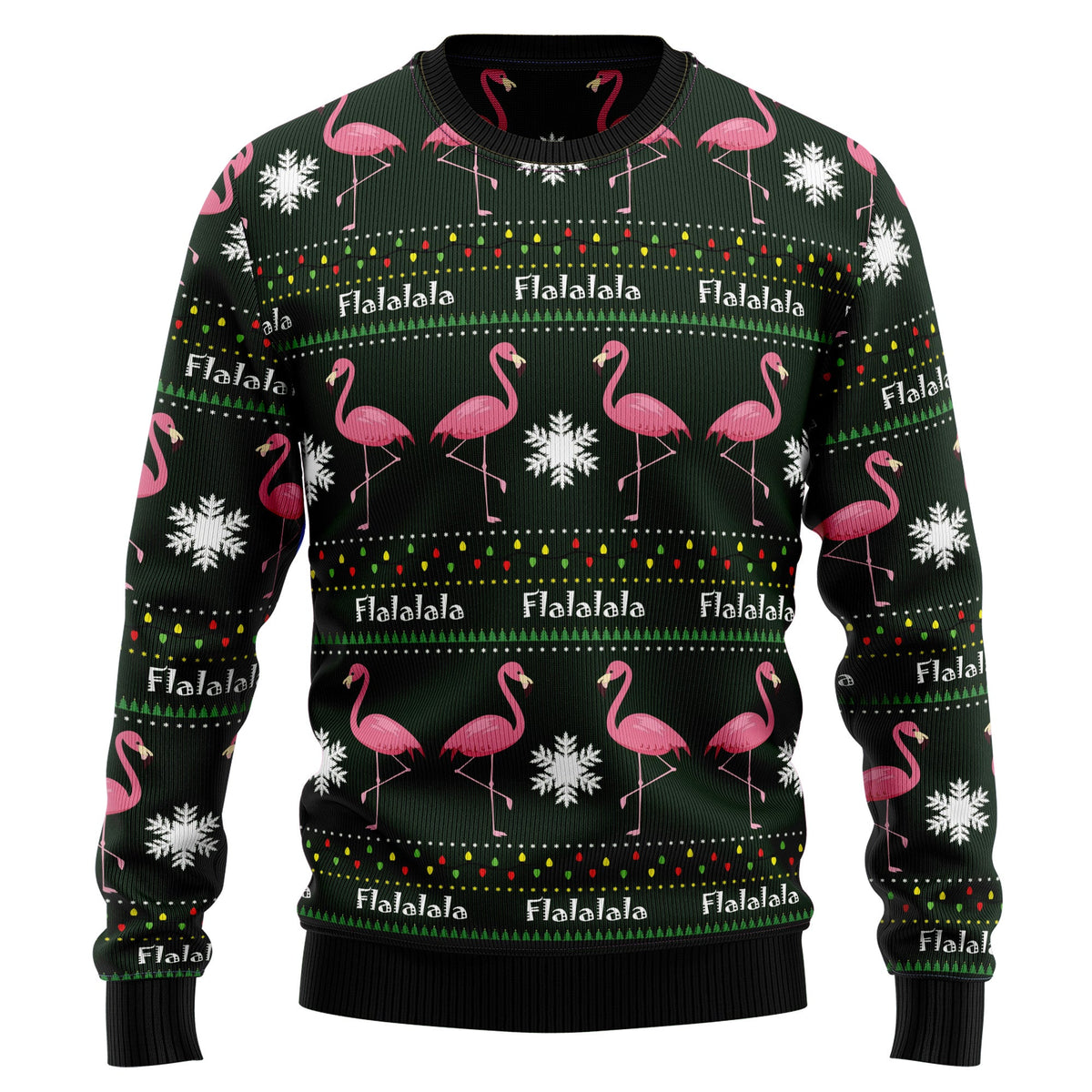 Flamingo Flalala Ugly Christmas Sweater for Men and Women, Funny Holiday Party Outfit, Festive Christmas Gift