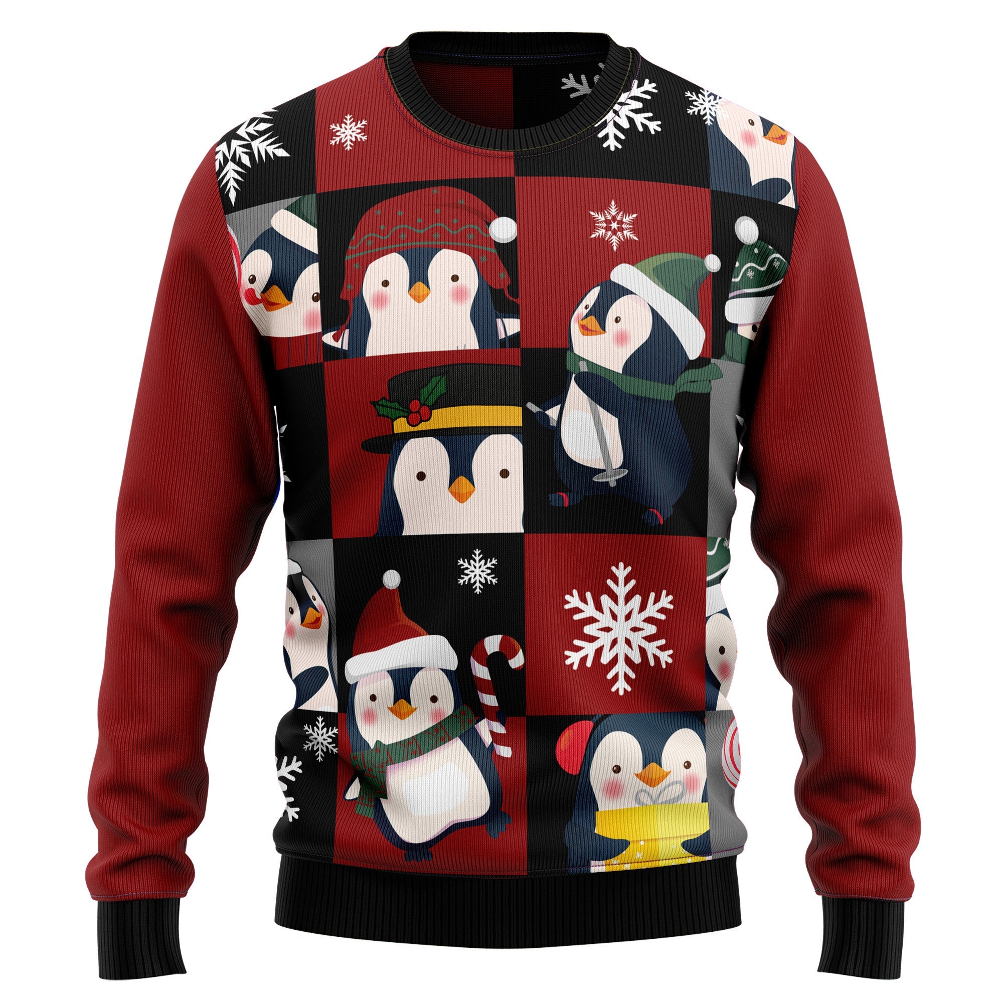 Cute Christmas Penguin Ugly Christmas Sweater for Men and Women, Funny Xmas Party Outfit, Gift for Penguin Lovers