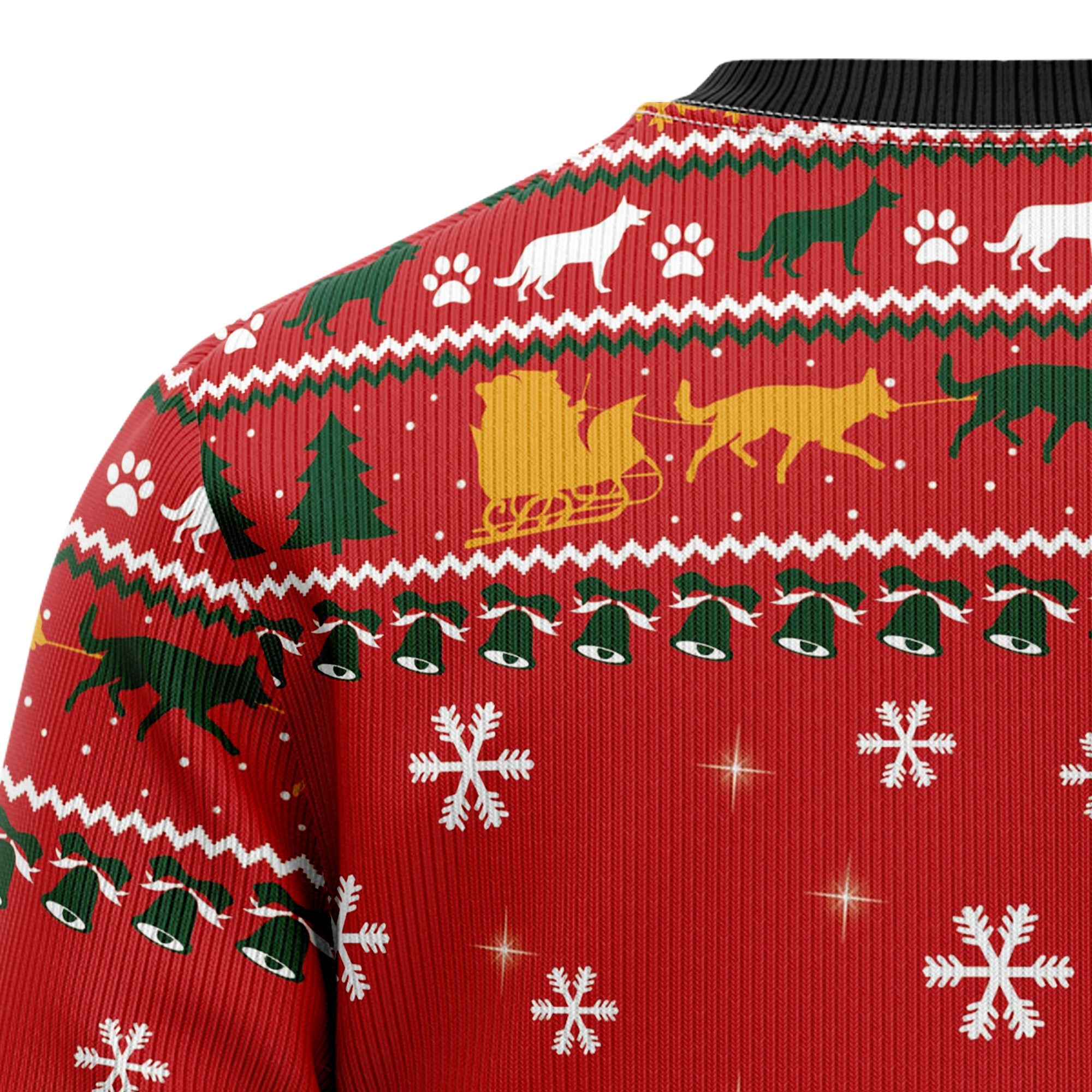 German Shepherd Waiting For Christmas Ugly Christmas Sweater for Men Women, Holiday Party Outfit, Funny Xmas Gift