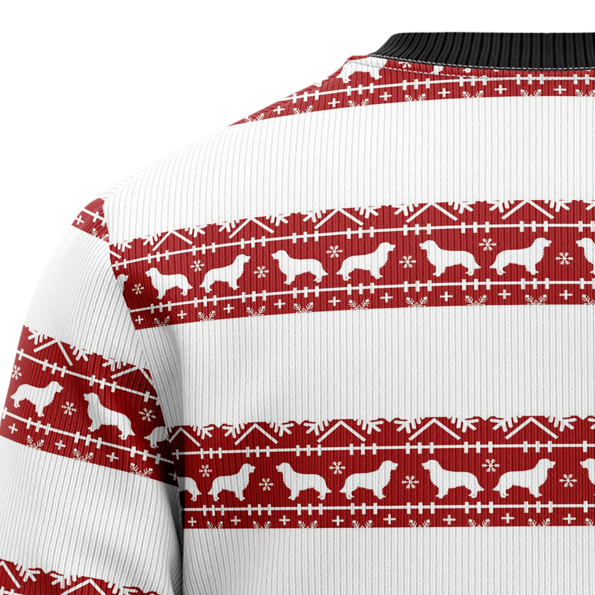 Golden Retriever Wearing Santa's Hat Ugly Christmas Sweater for Men Women, Funny Holiday Party Outfit, Festive Xmas Gift