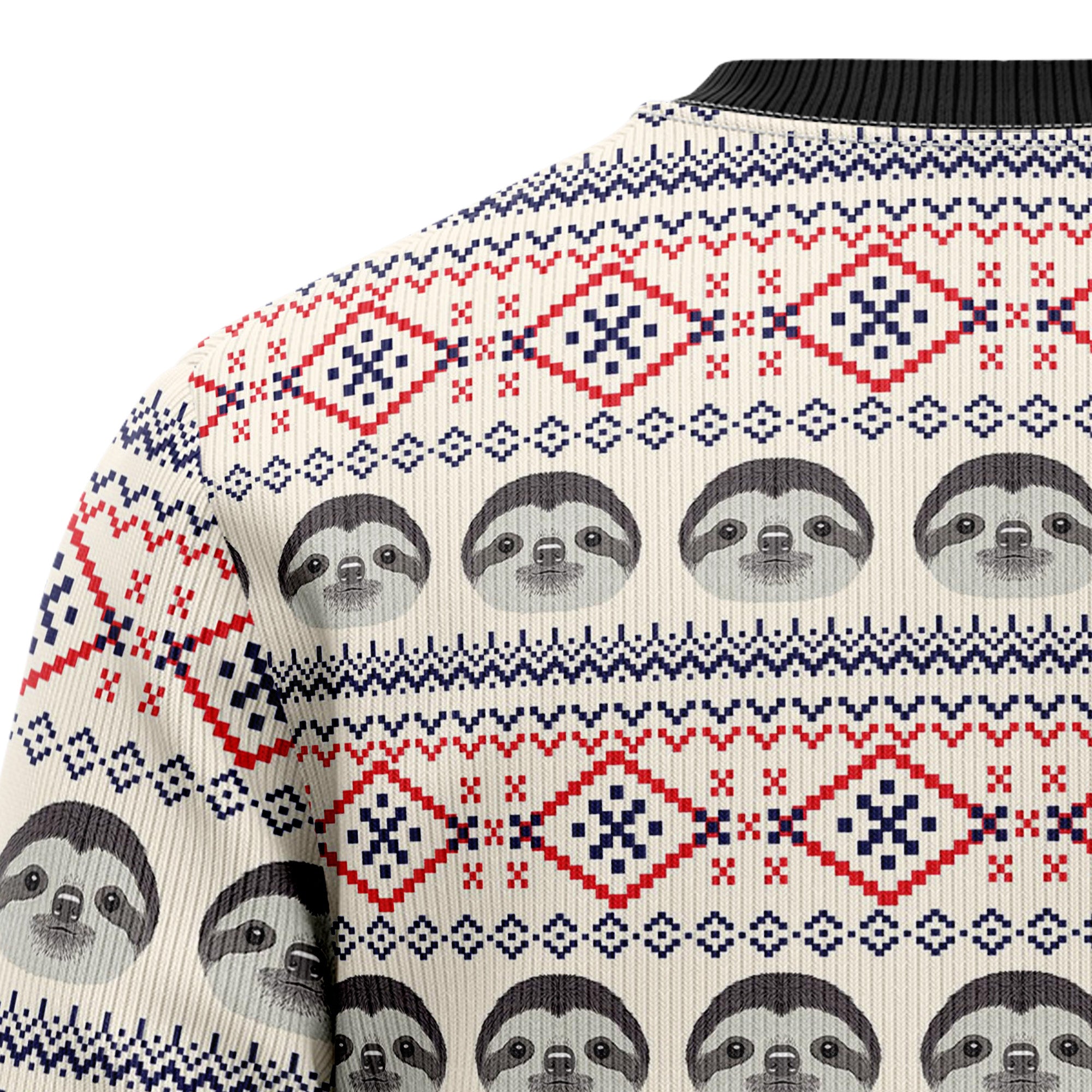 Sloth Mode Activated Ugly Christmas Sweater, Funny Holiday Party Outfit for Men and Women, Gift for Sloth Lovers