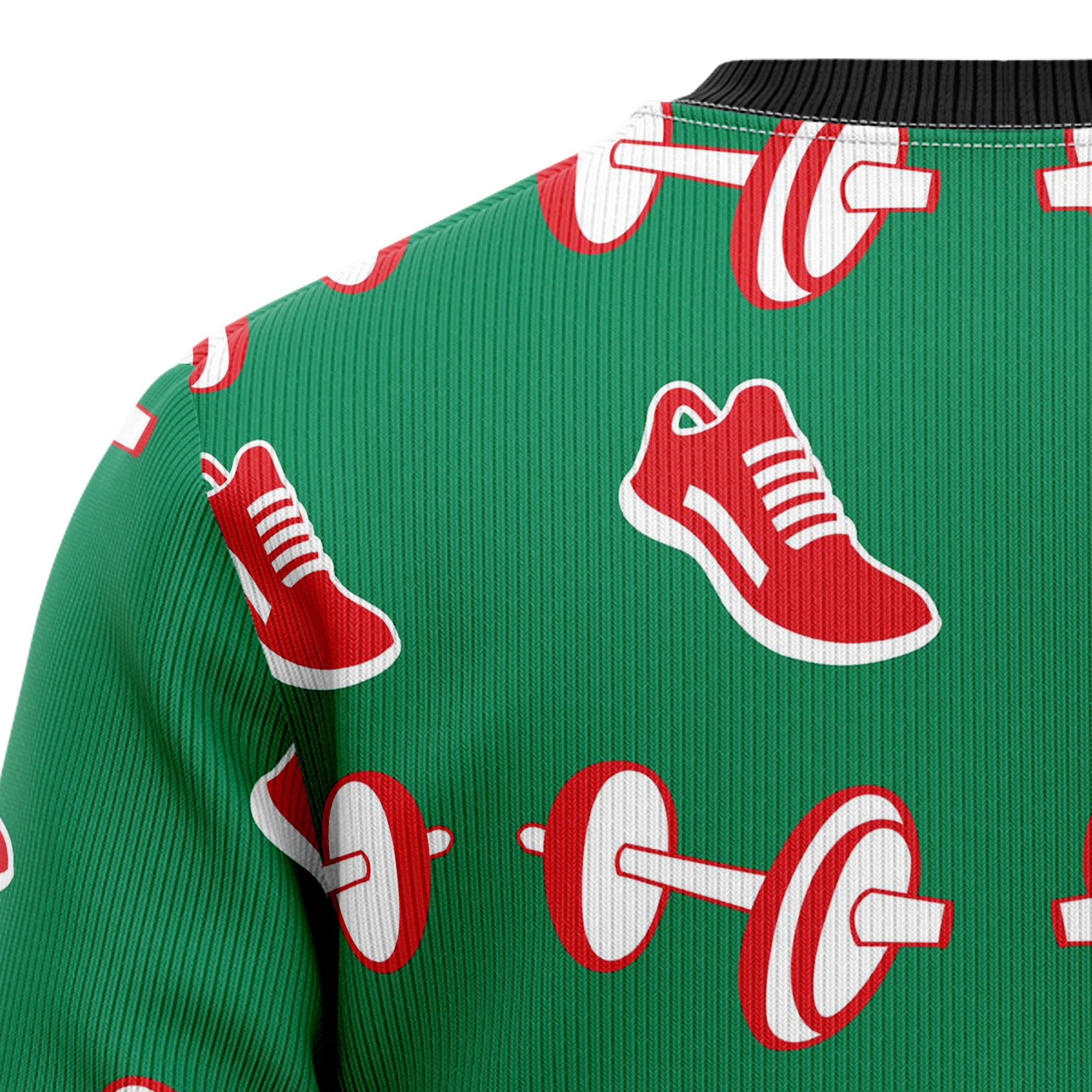 Santa Gym Christmas Ugly Christmas Sweater, Unisex Holiday Party Outfit, Xmas Gift for Gym and Fitness Lovers