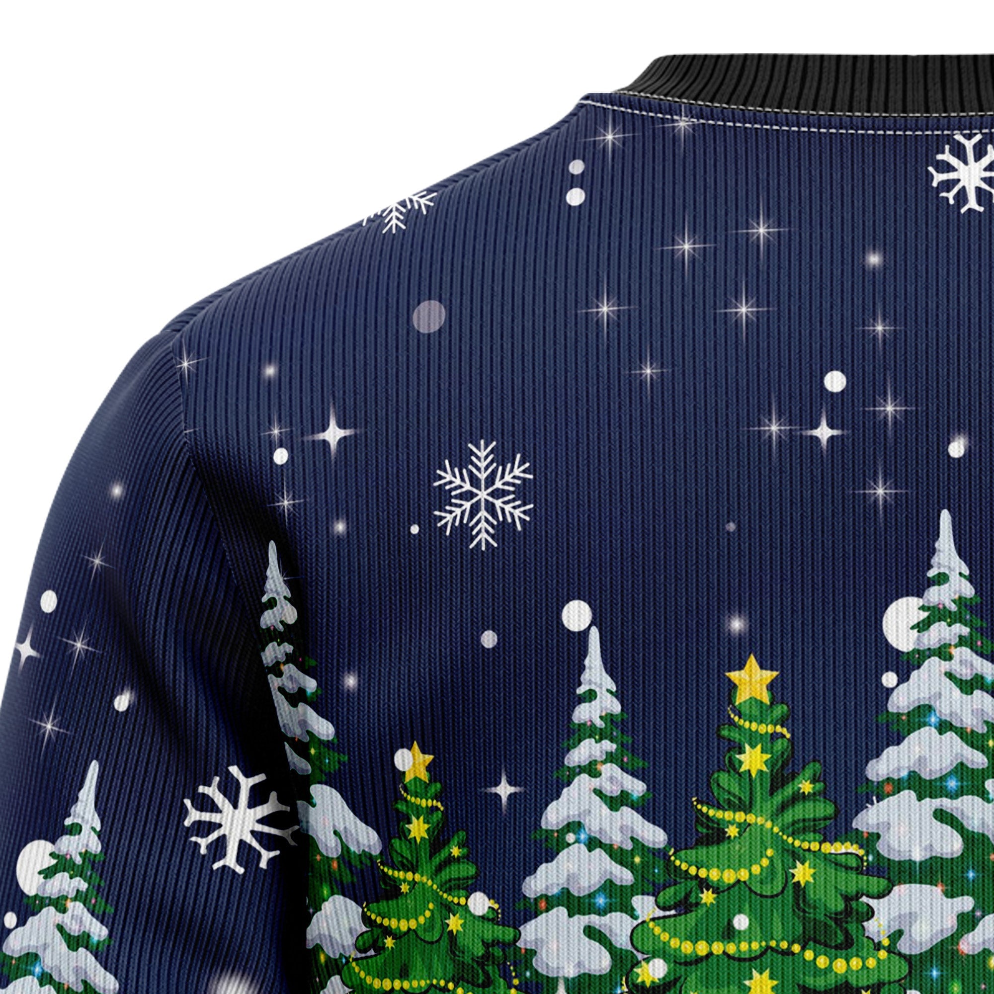 Dreaming Golden Retriever Under Snow Ugly Christmas Sweater, Funny Christmas Gift for Golden Retriever Lovers