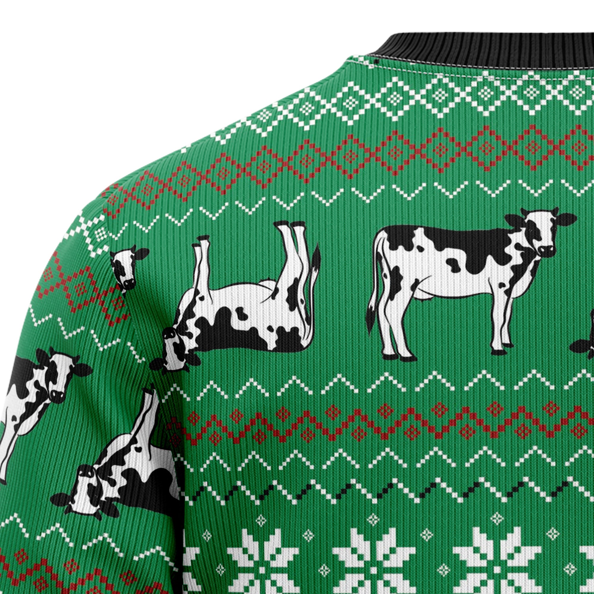 Funny Christmas Cow Ugly Christmas Sweater, Festive Holiday Party Outfit for Men and Women, Gift for Cow Lovers