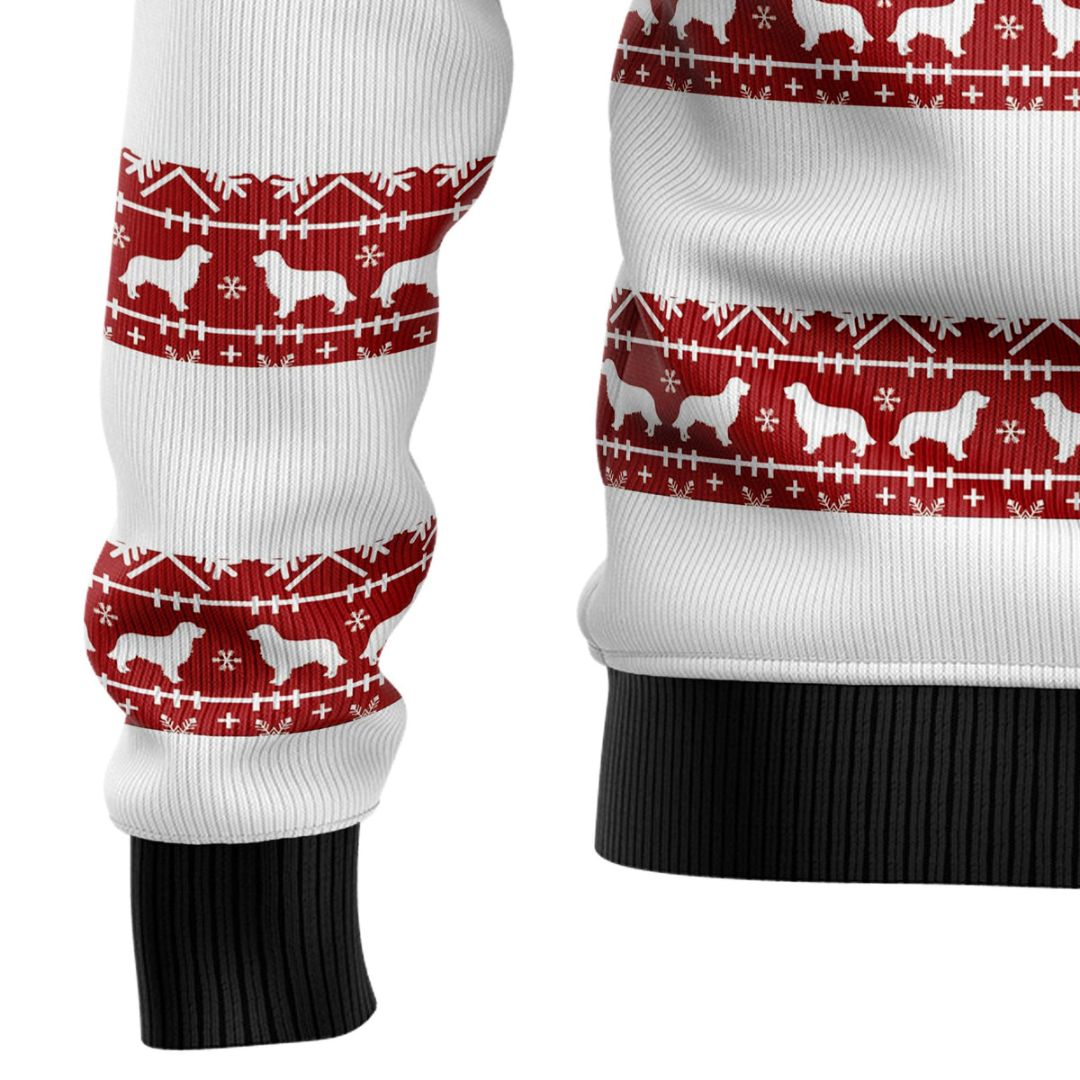 Golden Retriever Wearing Santa's Hat Ugly Christmas Sweater for Men Women, Funny Holiday Party Outfit, Festive Xmas Gift
