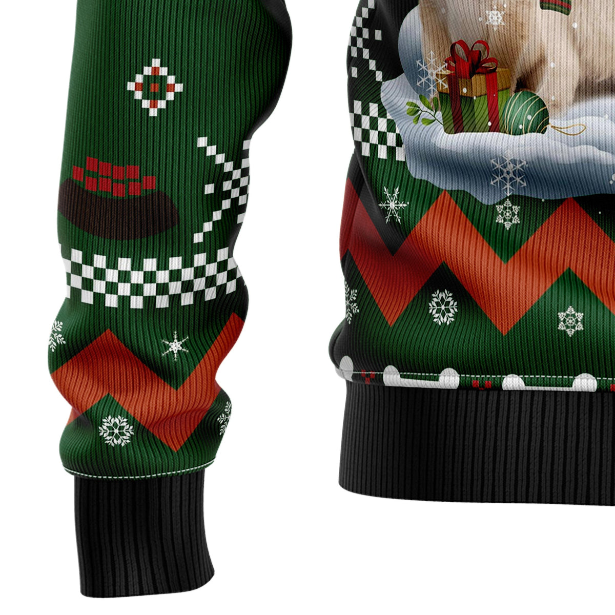 Golden Retriever Pine Tree Ugly Christmas Sweater for Men Women, Funny Holiday Party Outfit, Festive Xmas Gift