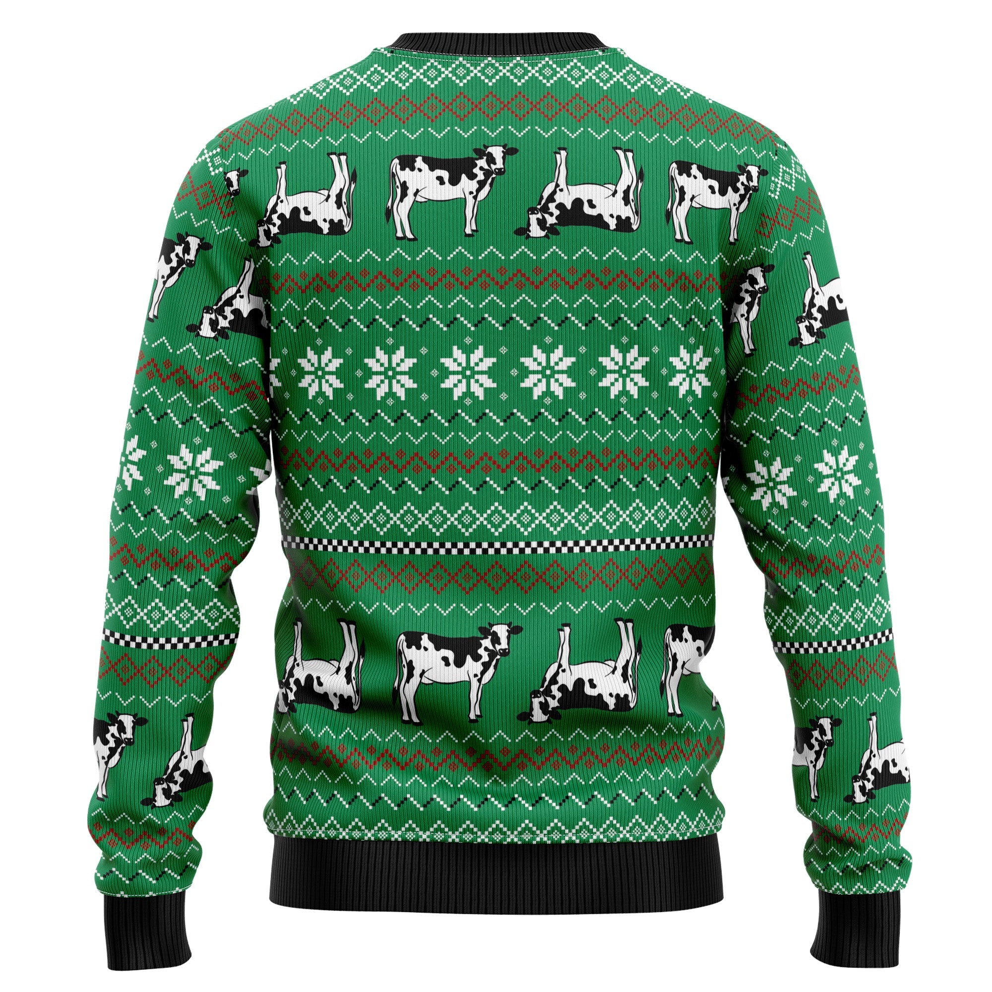 Funny Christmas Cow Ugly Christmas Sweater, Festive Holiday Party Outfit for Men and Women, Gift for Cow Lovers