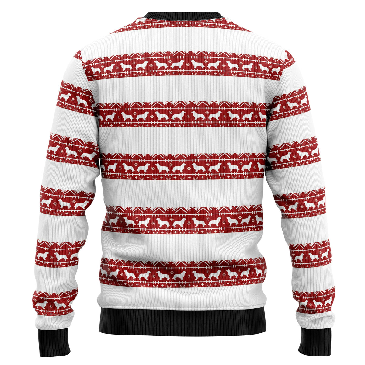 Golden Retriever Wearing Santa's Hat Ugly Christmas Sweater for Men Women, Funny Holiday Party Outfit, Festive Xmas Gift
