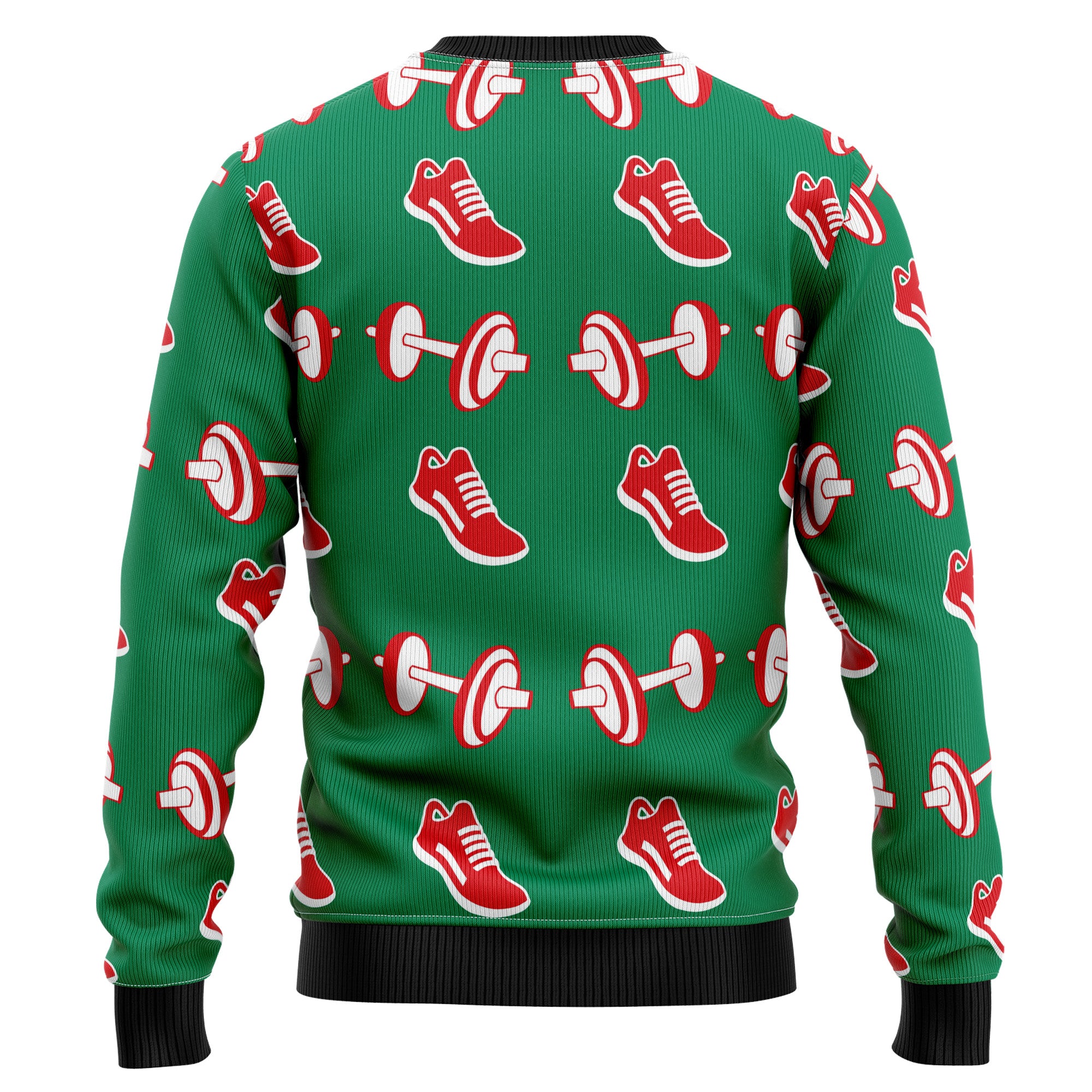 Santa Gym Christmas Ugly Christmas Sweater, Unisex Holiday Party Outfit, Xmas Gift for Gym and Fitness Lovers