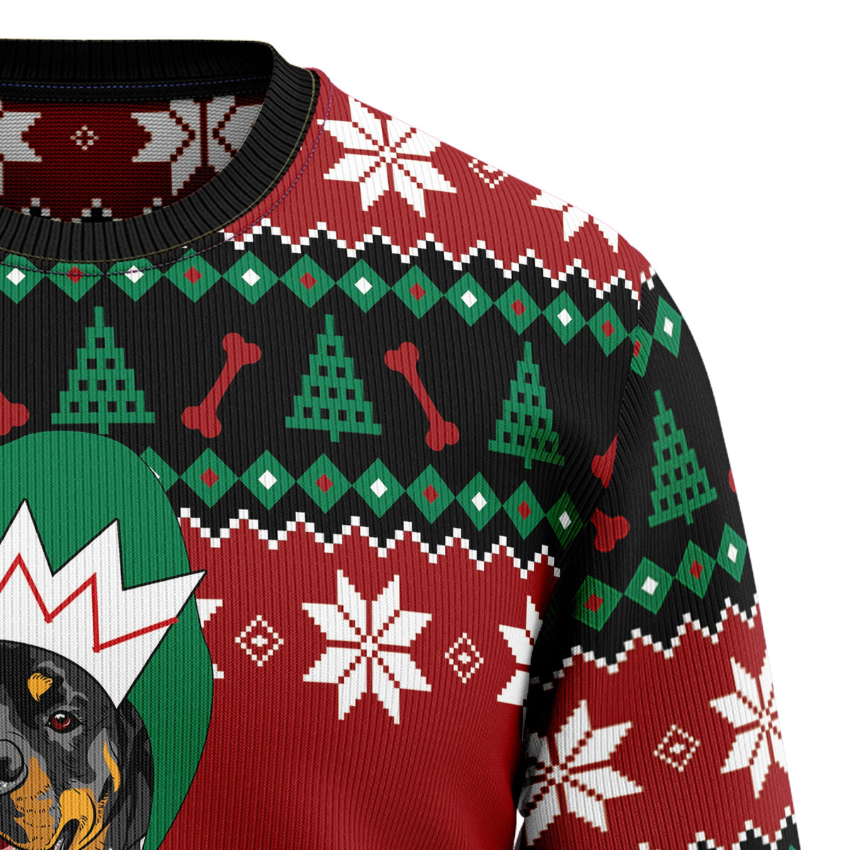 Cute Rottweiler Ugly Christmas Sweater, Festive Christmas Outfit, Unique Holiday Gift for Rottweiler Dog Lovers