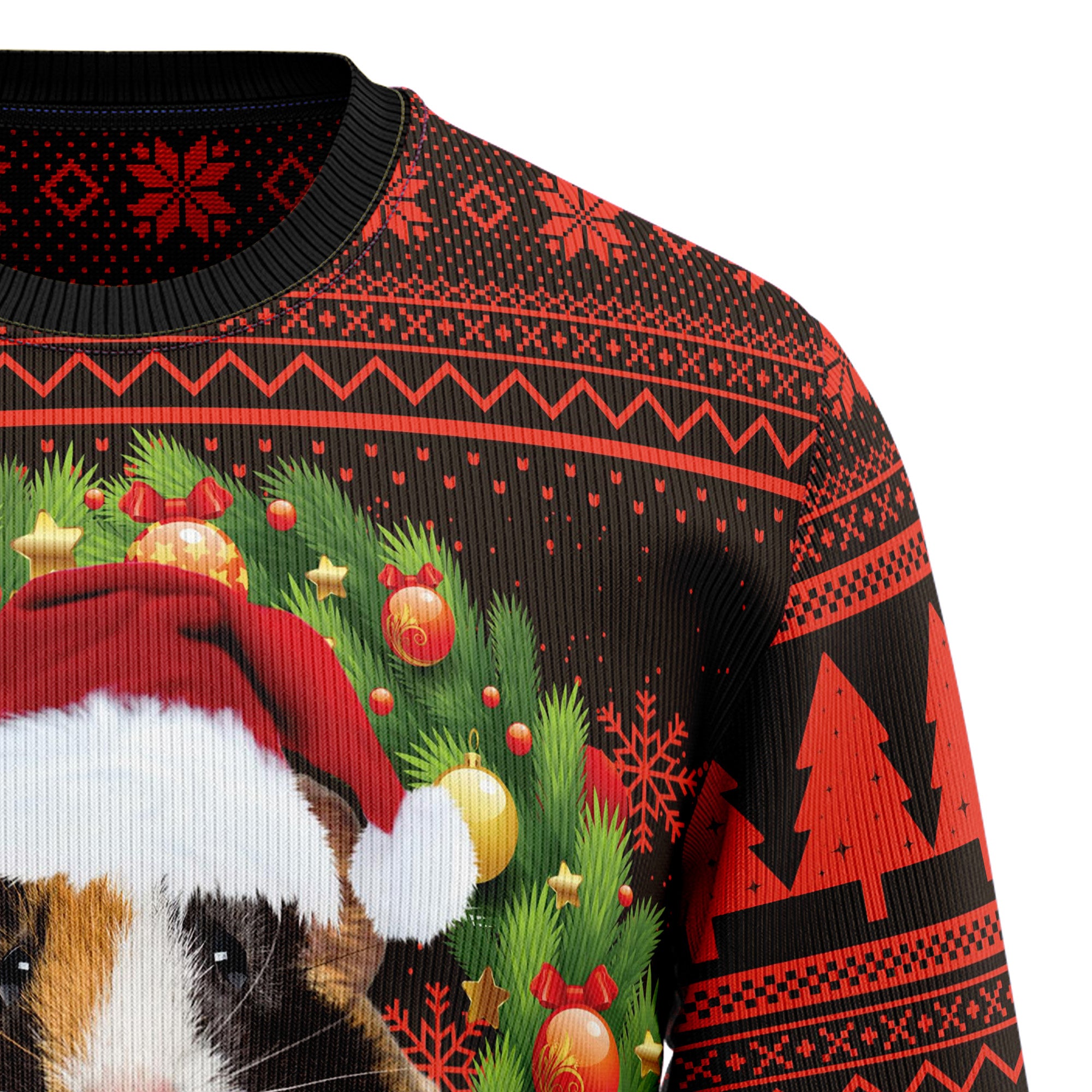 Cute Guinea Pig Ugly Christmas Sweater, Funny Holiday Party Outfit for Men and Women, Gift for Guinea Pig Owners