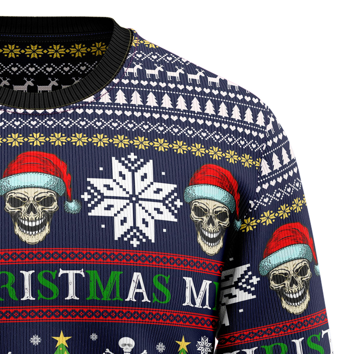 Skull Christmas Ugly Christmas Sweater for Men and Women, Funny Holiday Party Outfit, Festive Christmas Gift