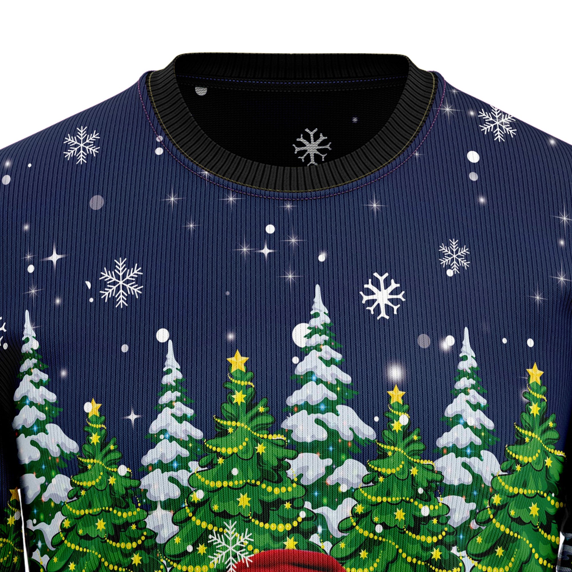 Dreaming Golden Retriever Under Snow Ugly Christmas Sweater, Funny Christmas Gift for Golden Retriever Lovers