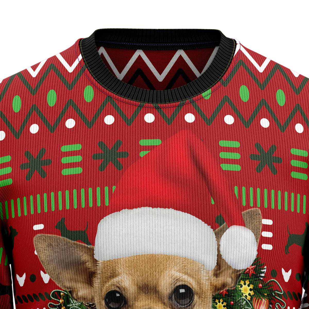 Playful Chihuahua Merry Christmas Ugly Christmas Sweater for Men Women, Funny Holiday Party Outfit, Festive Xmas Gift