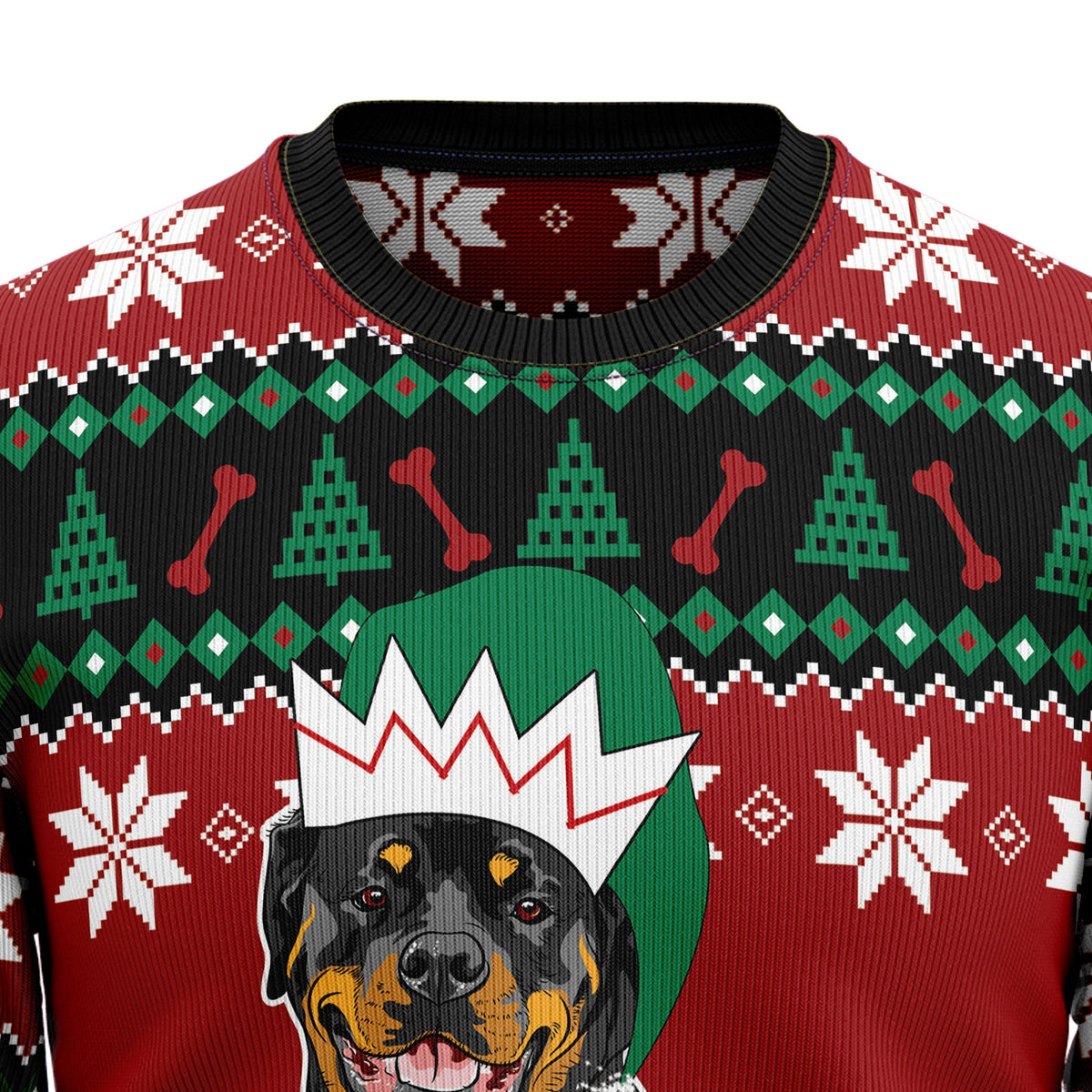 Cute Rottweiler Ugly Christmas Sweater, Festive Christmas Outfit, Unique Holiday Gift for Rottweiler Dog Lovers