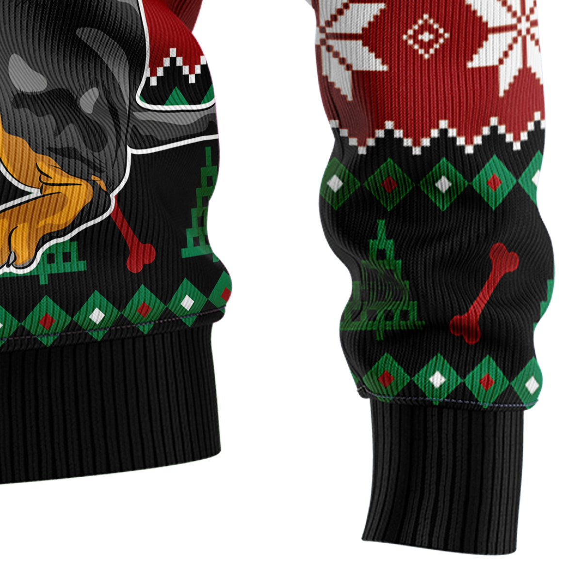 Cute Rottweiler Ugly Christmas Sweater, Festive Christmas Outfit, Unique Holiday Gift for Rottweiler Dog Lovers
