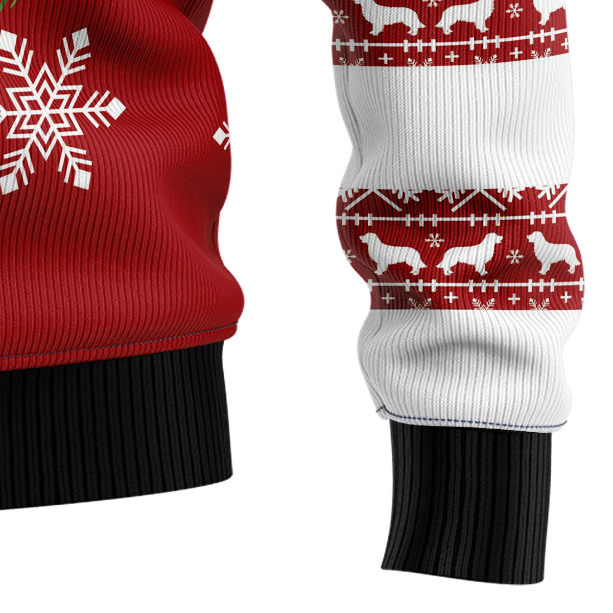 Golden Retriever Wearing Santa's Hat Ugly Christmas Sweater for Men Women, Funny Holiday Party Outfit, Festive Xmas Gift
