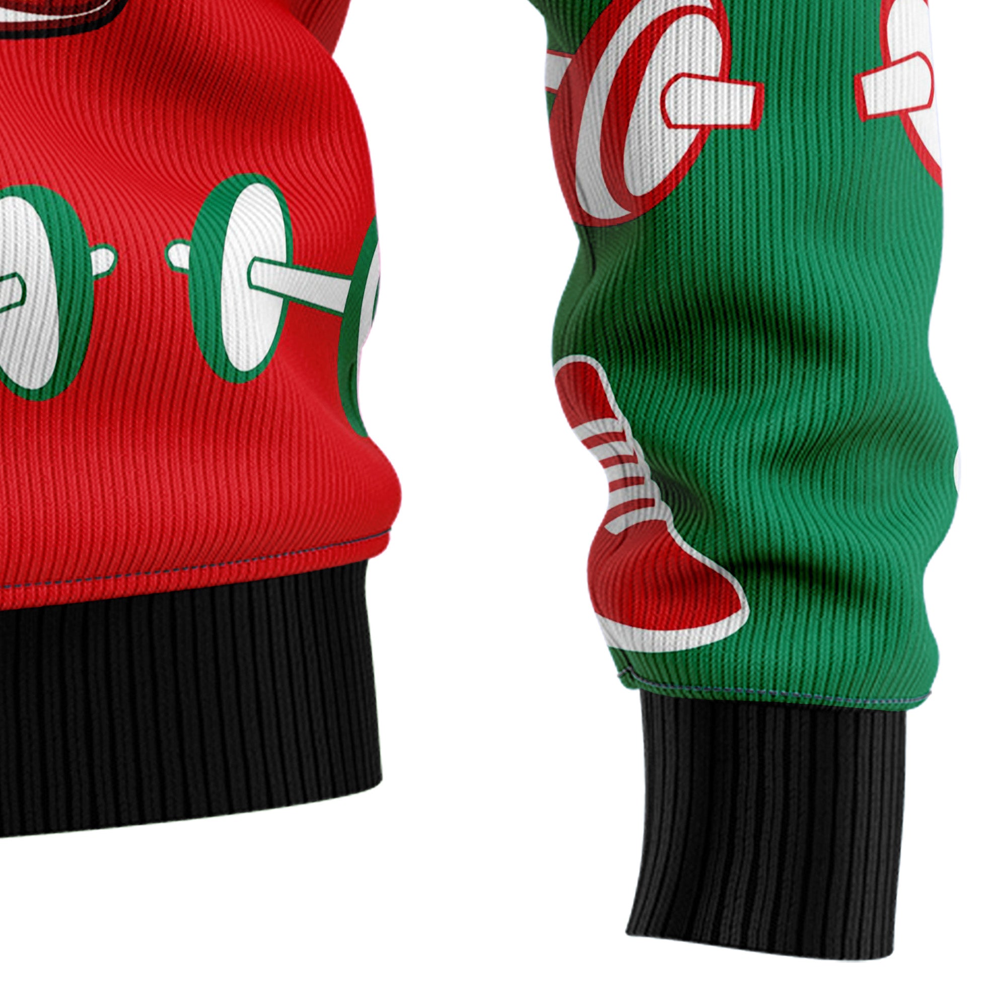 Santa Gym Christmas Ugly Christmas Sweater, Unisex Holiday Party Outfit, Xmas Gift for Gym and Fitness Lovers